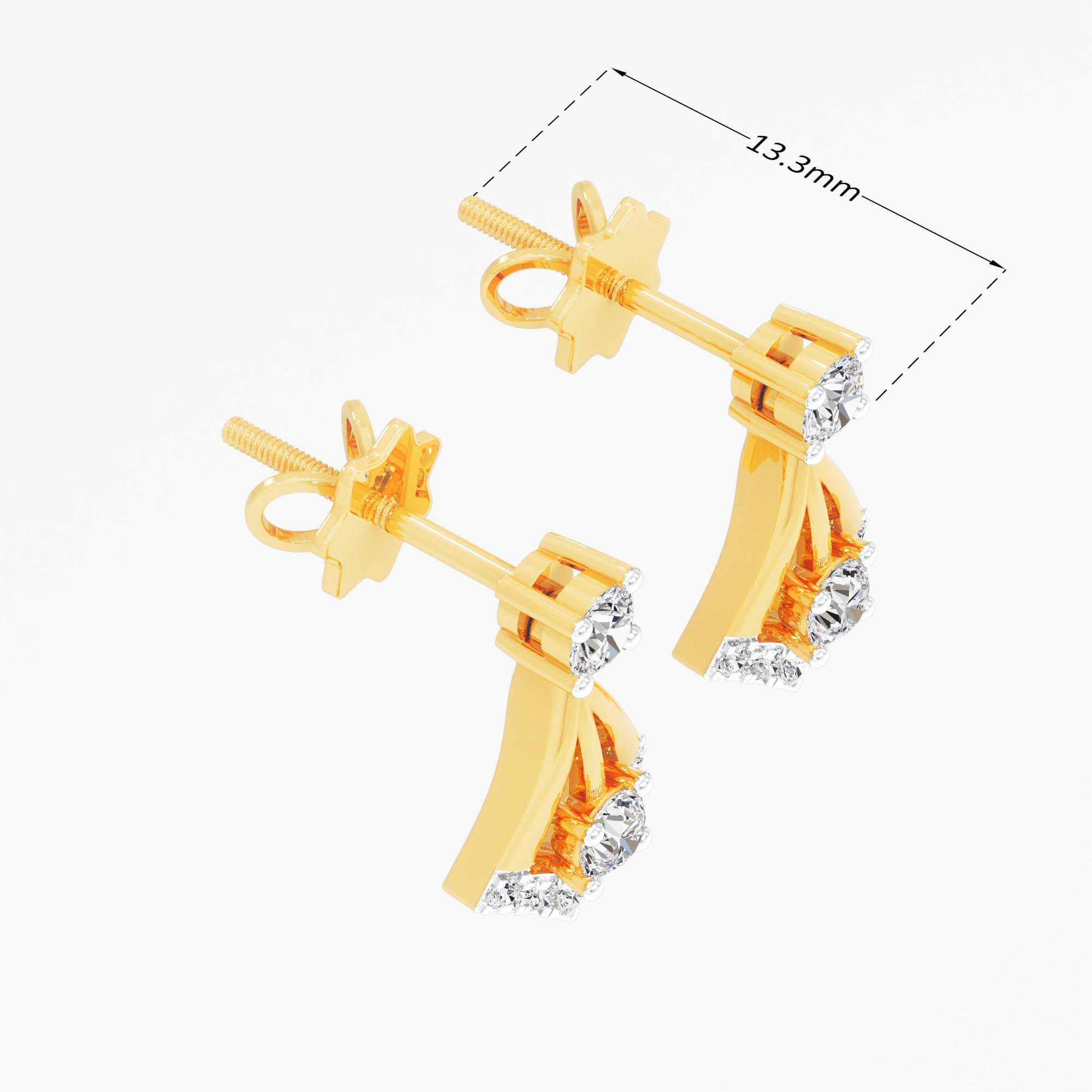 Zenith Diamond Stud Earrings