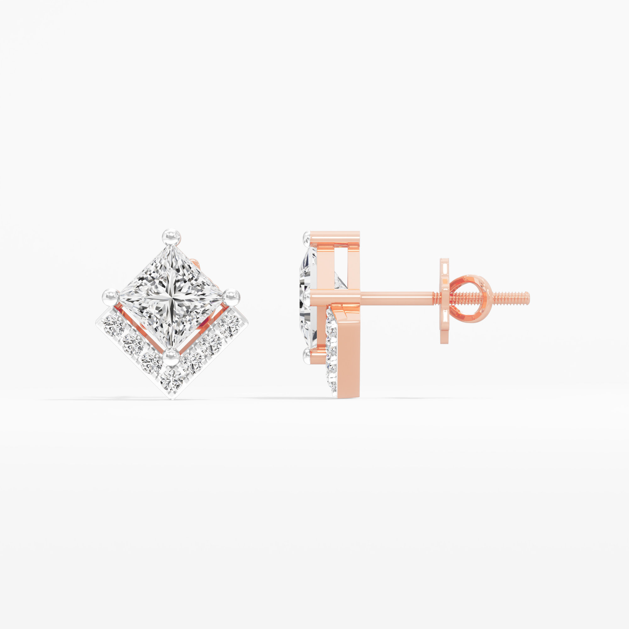 Sparkle Quadra Stud Earrings