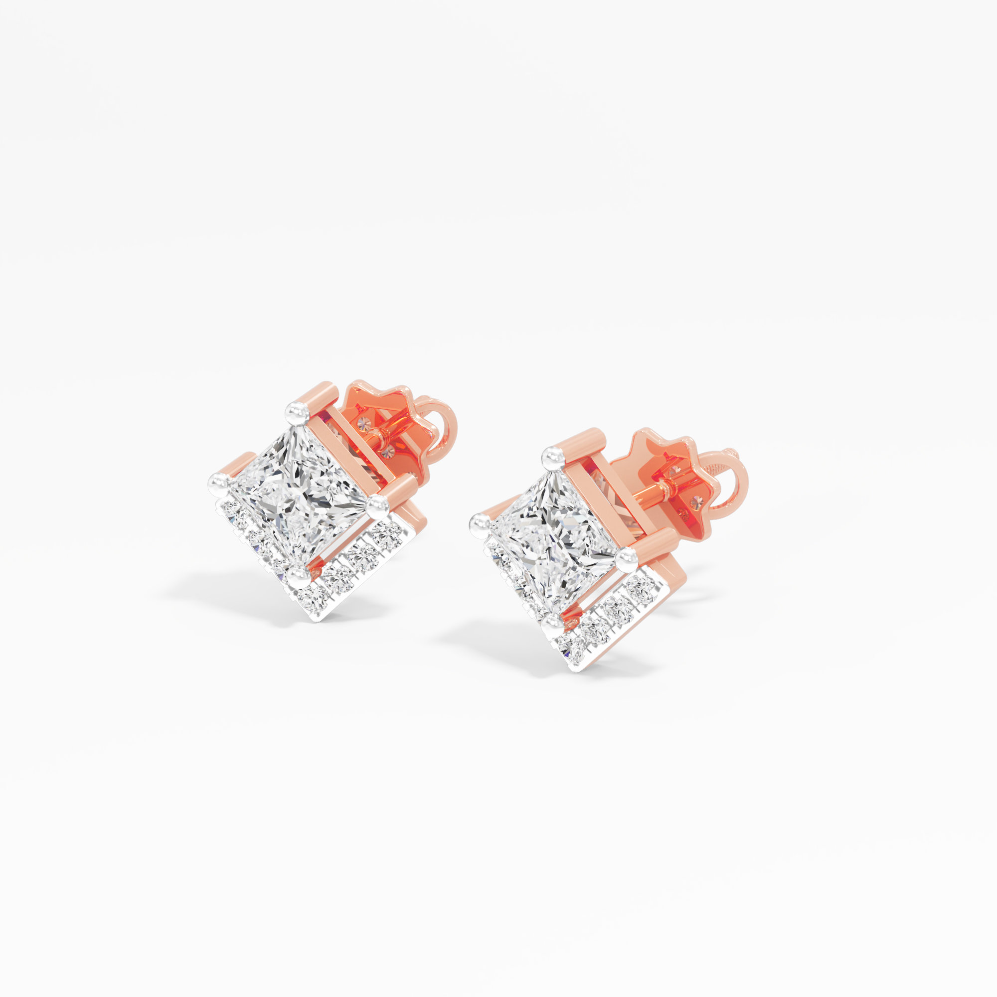 Sparkle Quadra Stud Earrings