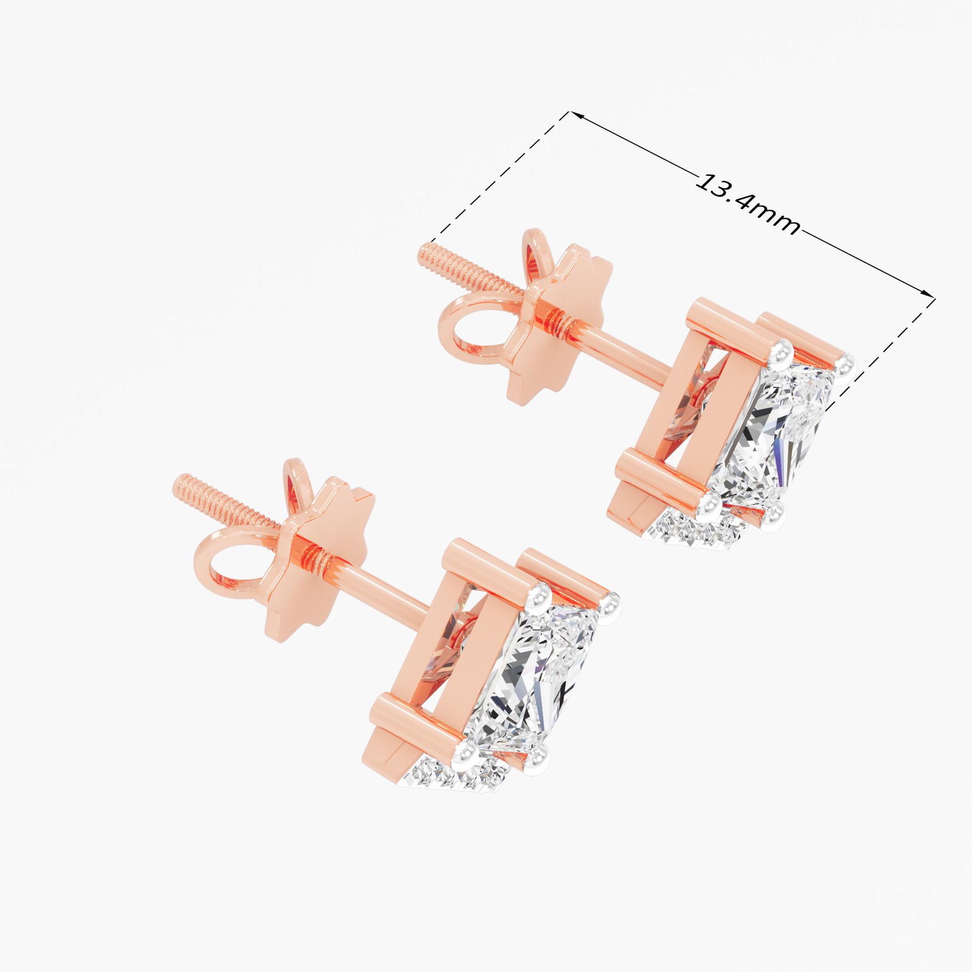 Sparkle Quadra Stud Earrings