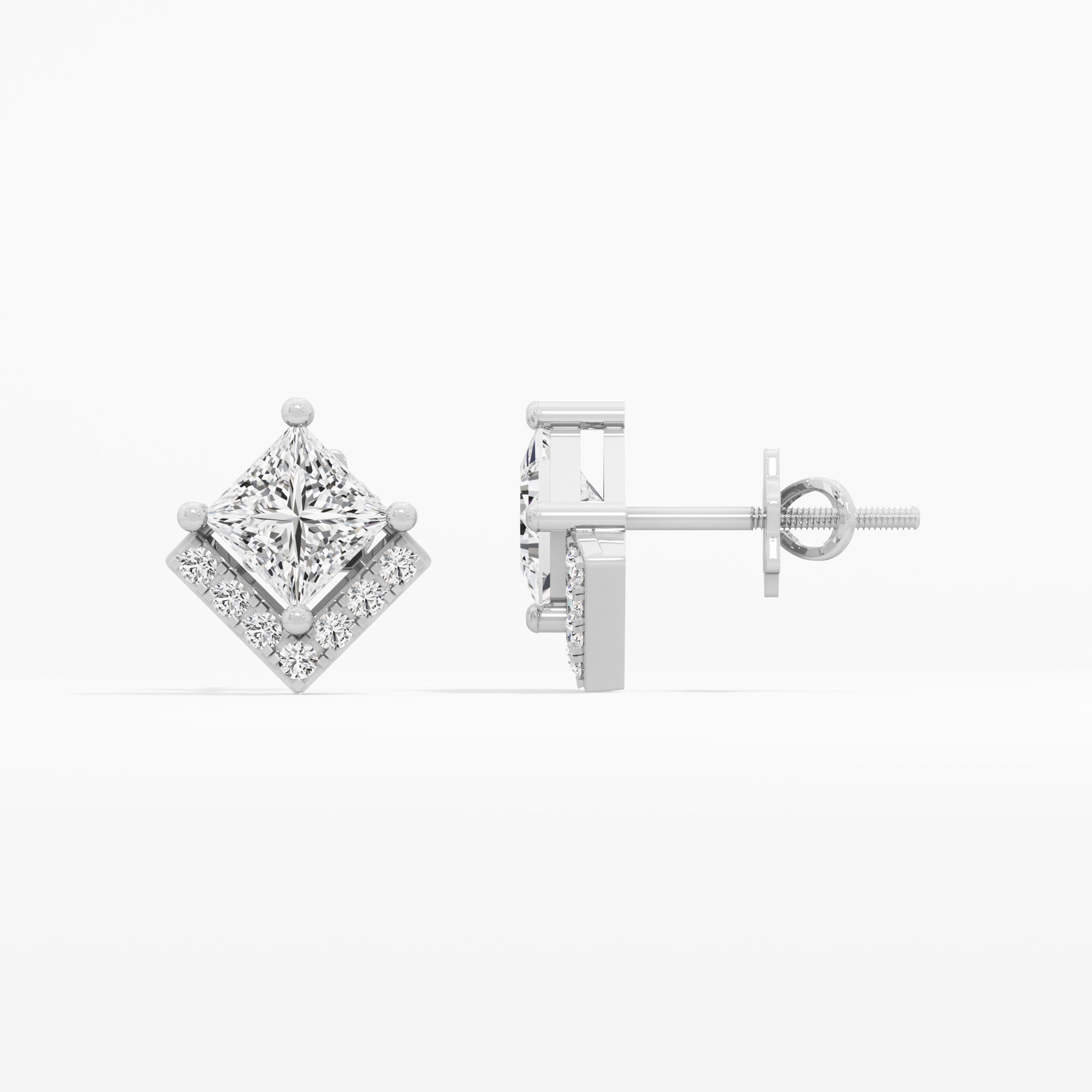 Sparkle Quadra Stud Earrings