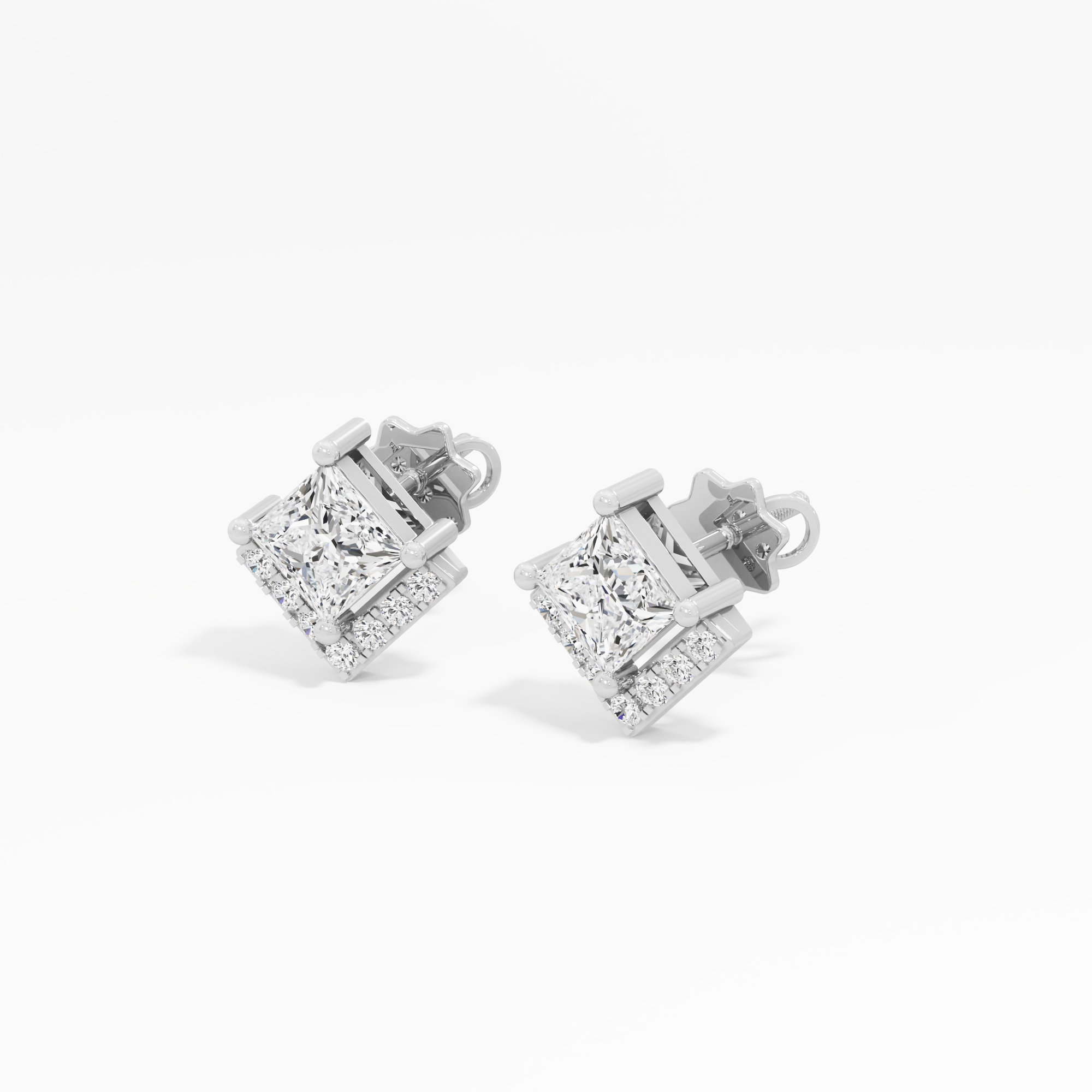 Sparkle Quadra Stud Earrings