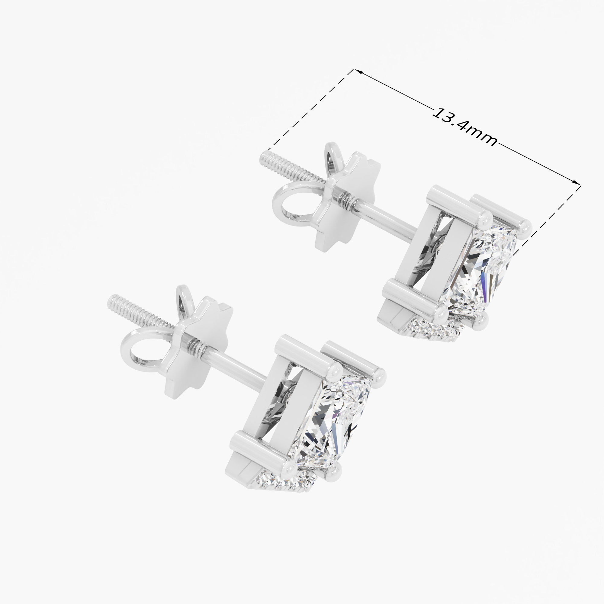 Sparkle Quadra Stud Earrings