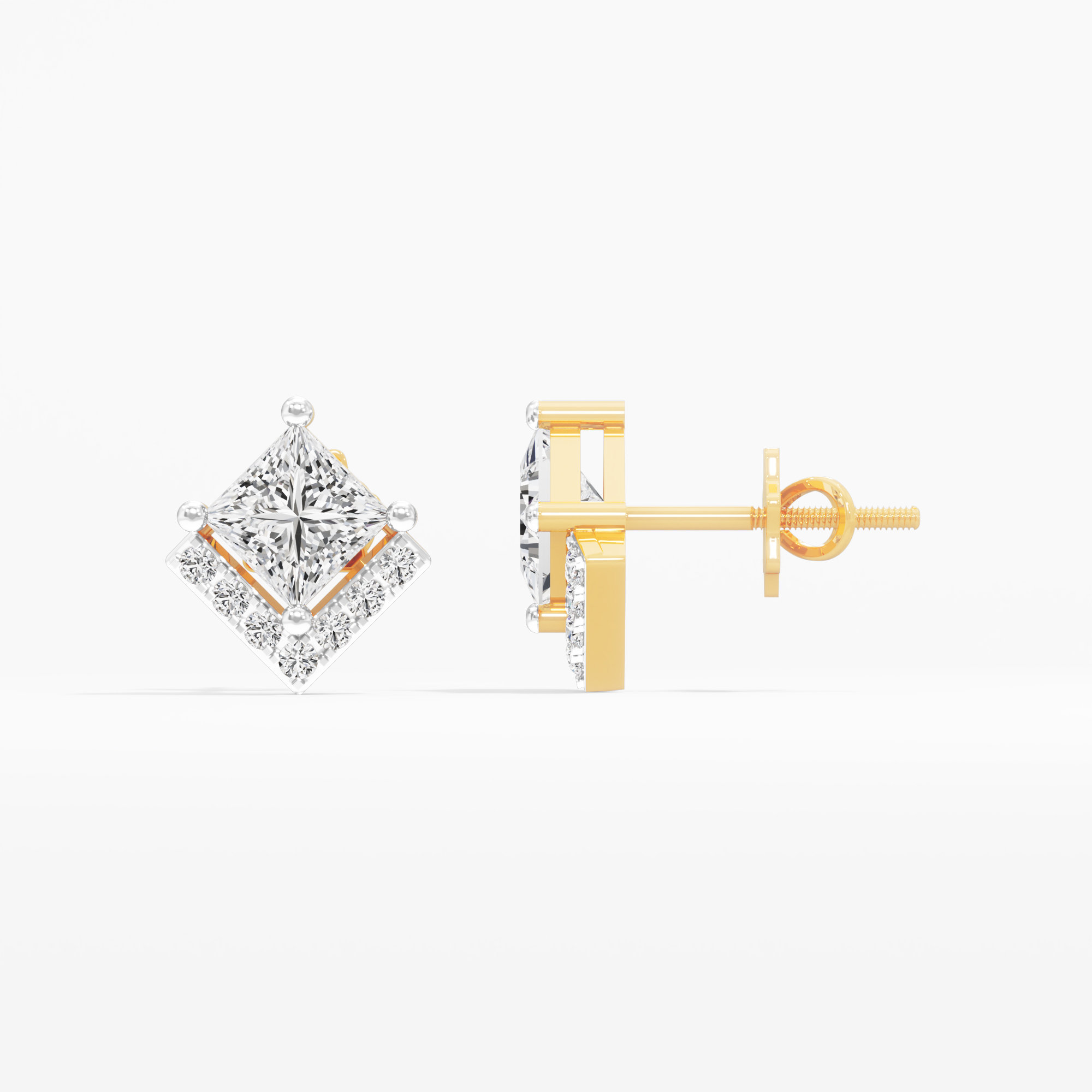 Sparkle Quadra Stud Earrings