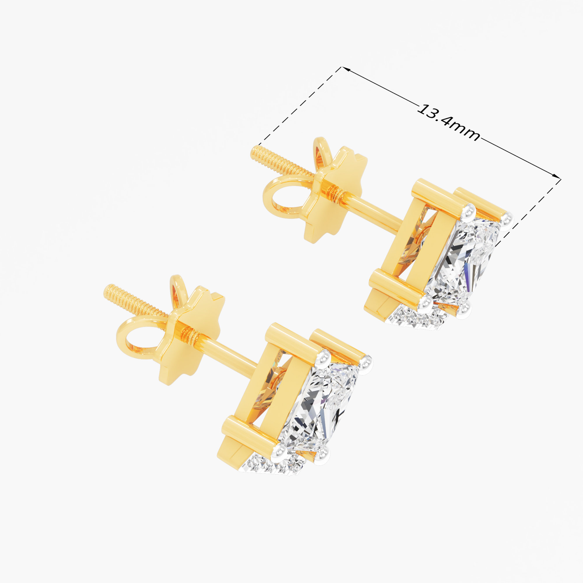 Sparkle Quadra Stud Earrings