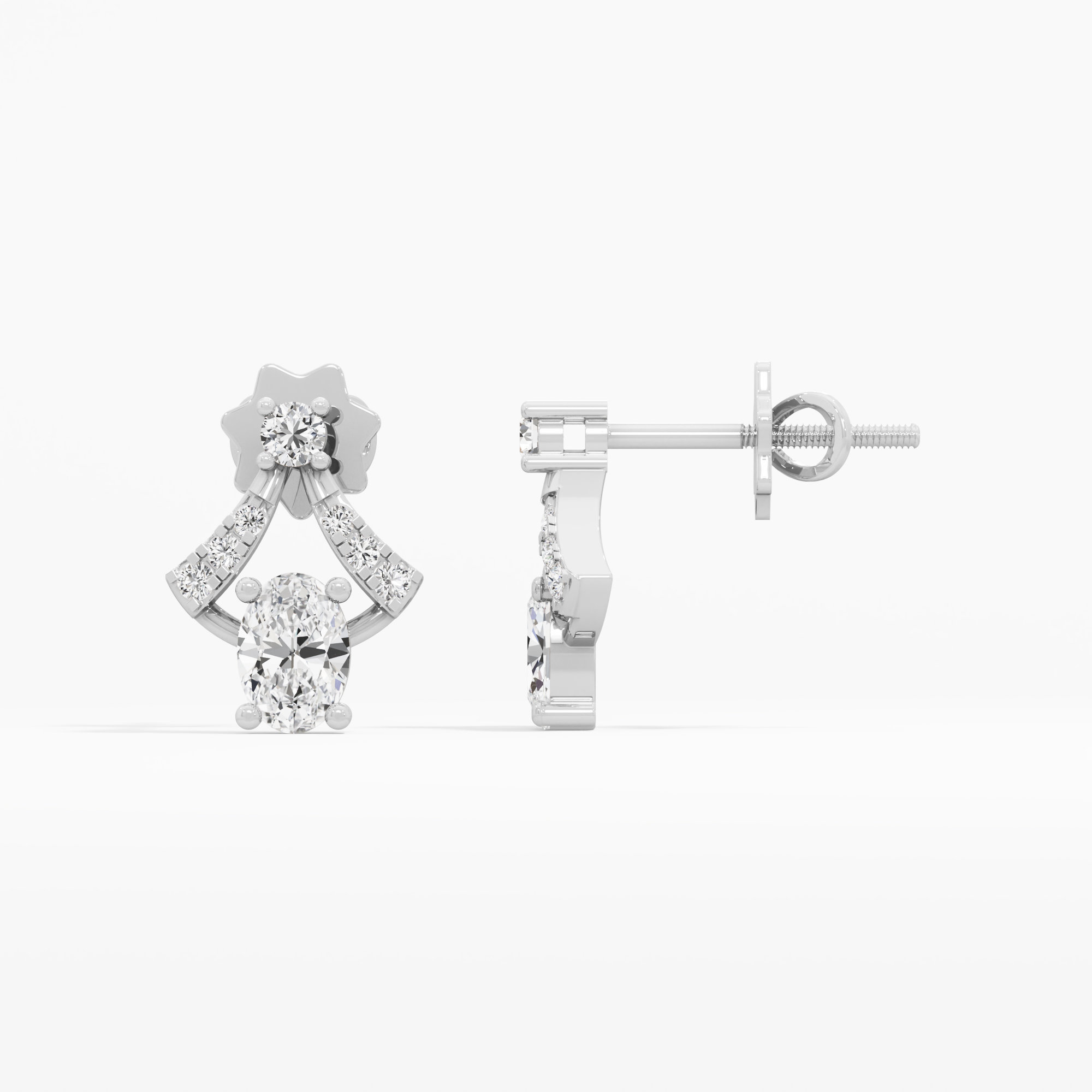 Blossom Oval Stud Earrings