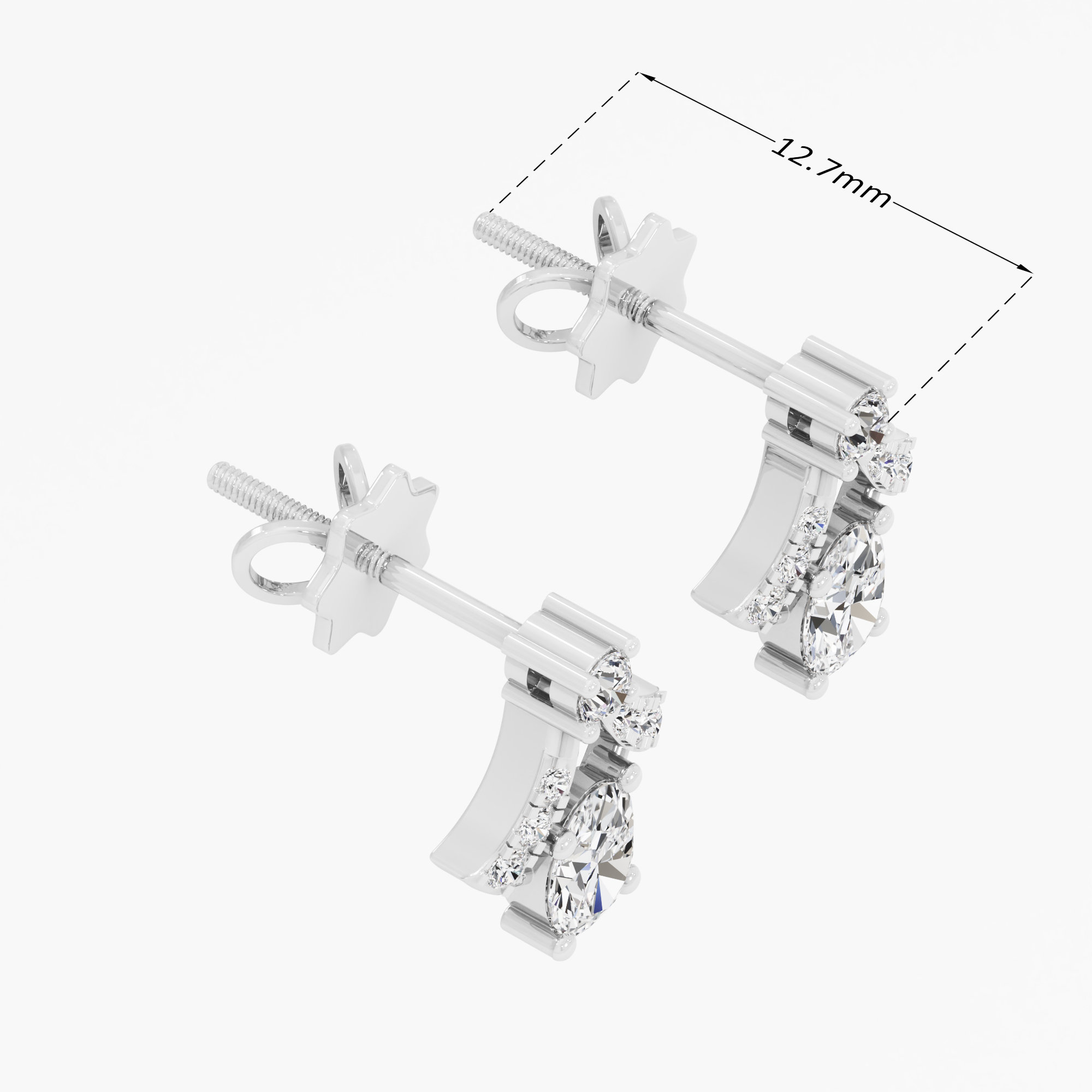 Blossom Oval Stud Earrings