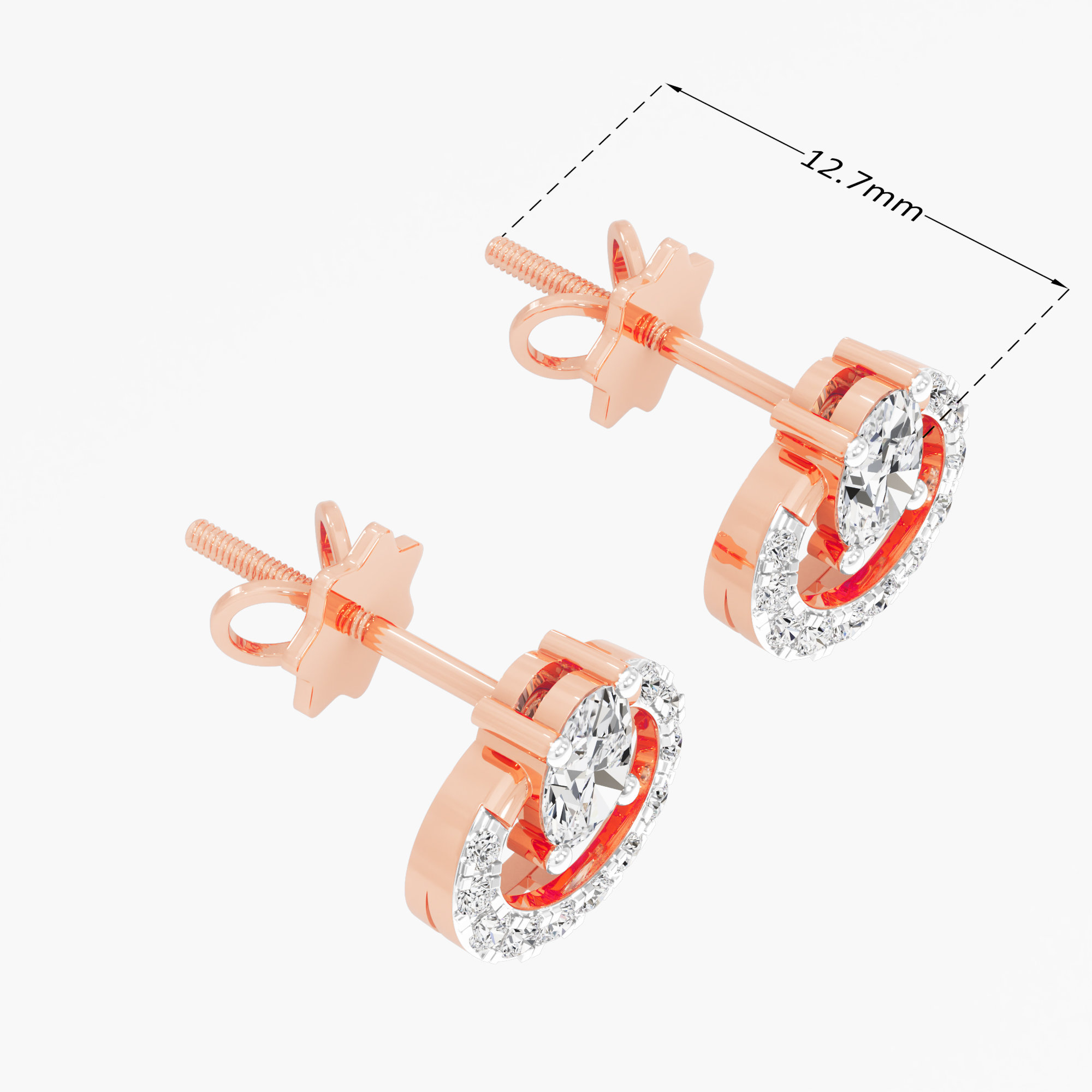 Majestic Oval Stud Earrings