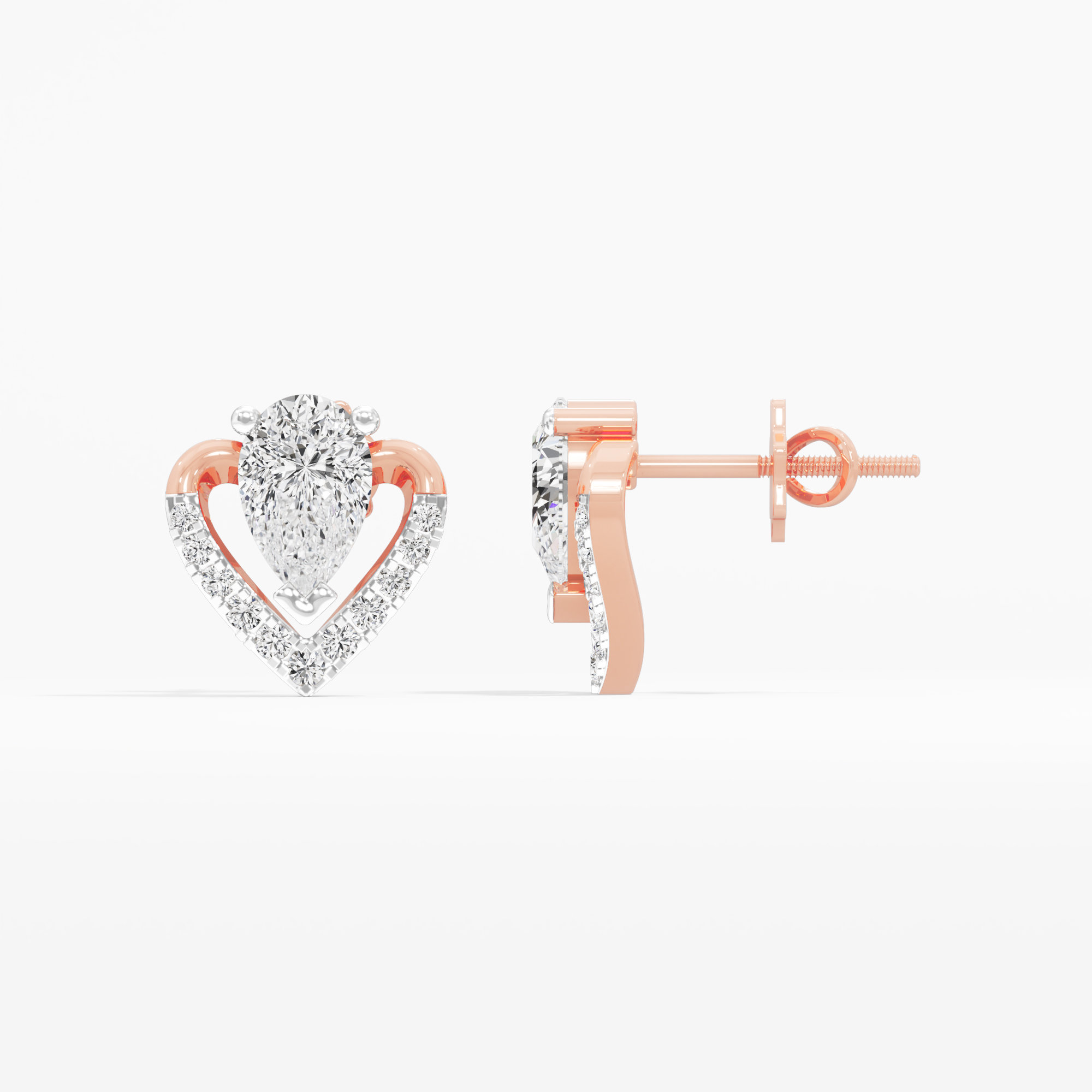 Entwine Pear Stud Earrings