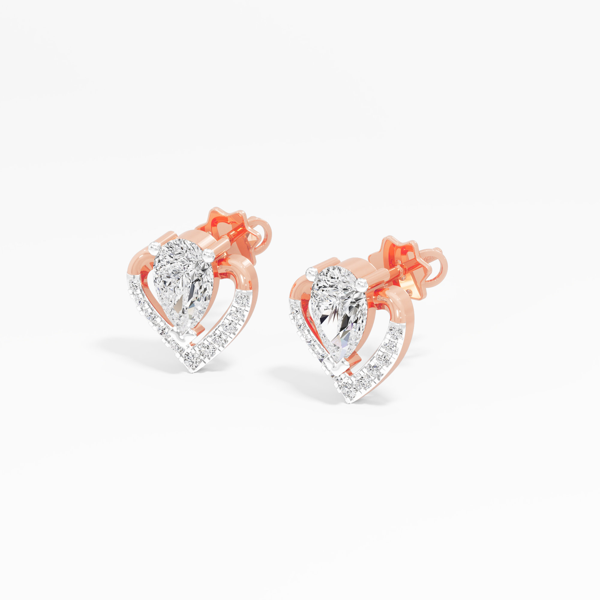 Entwine Pear Stud Earrings