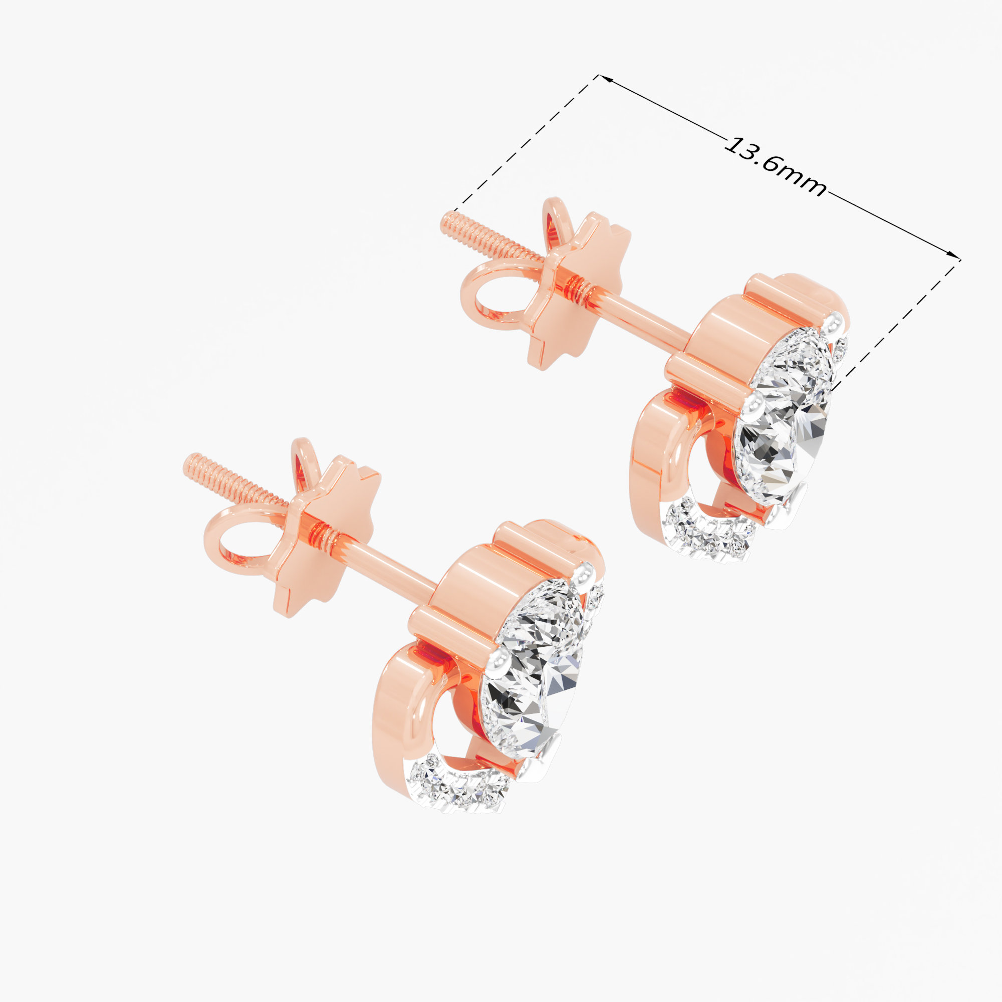 Entwine Pear Stud Earrings