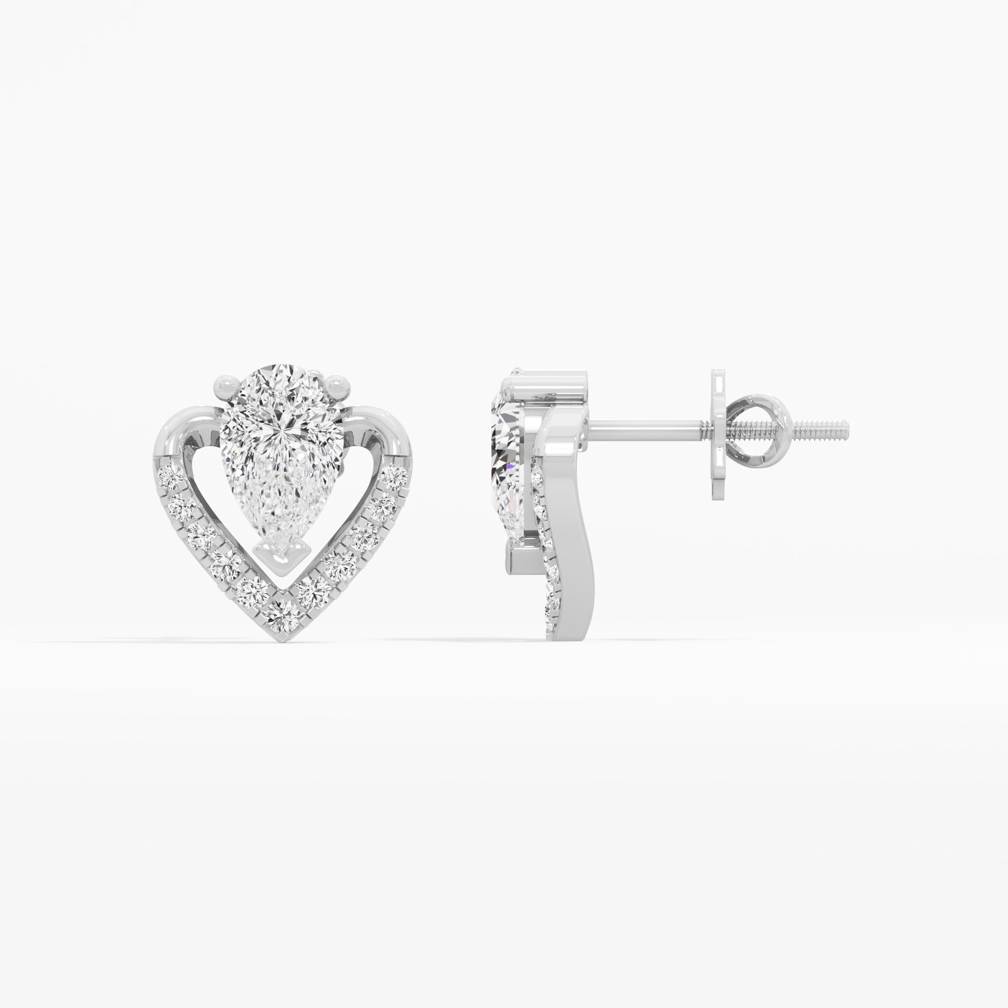 Entwine Pear Stud Earrings