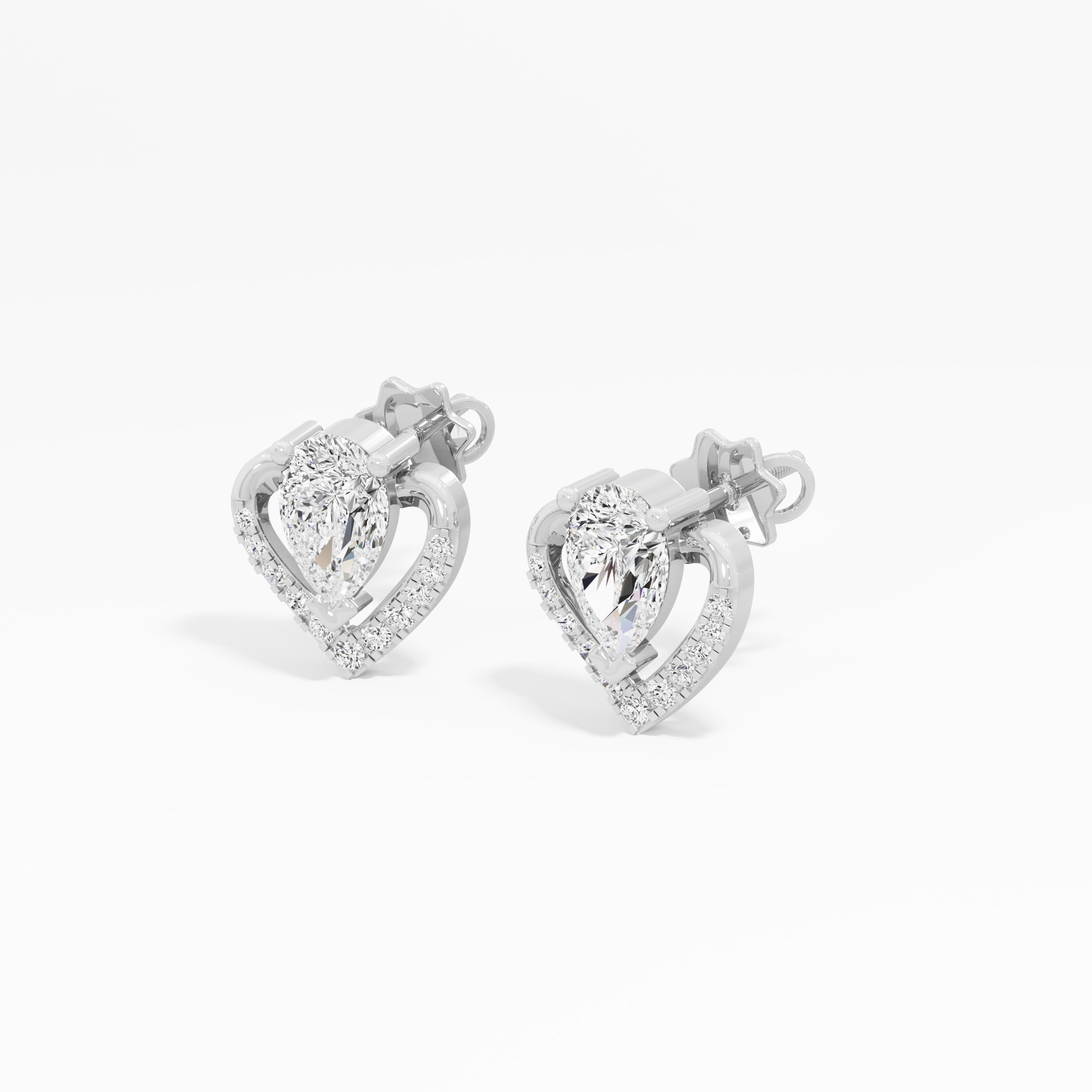 Entwine Pear Stud Earrings