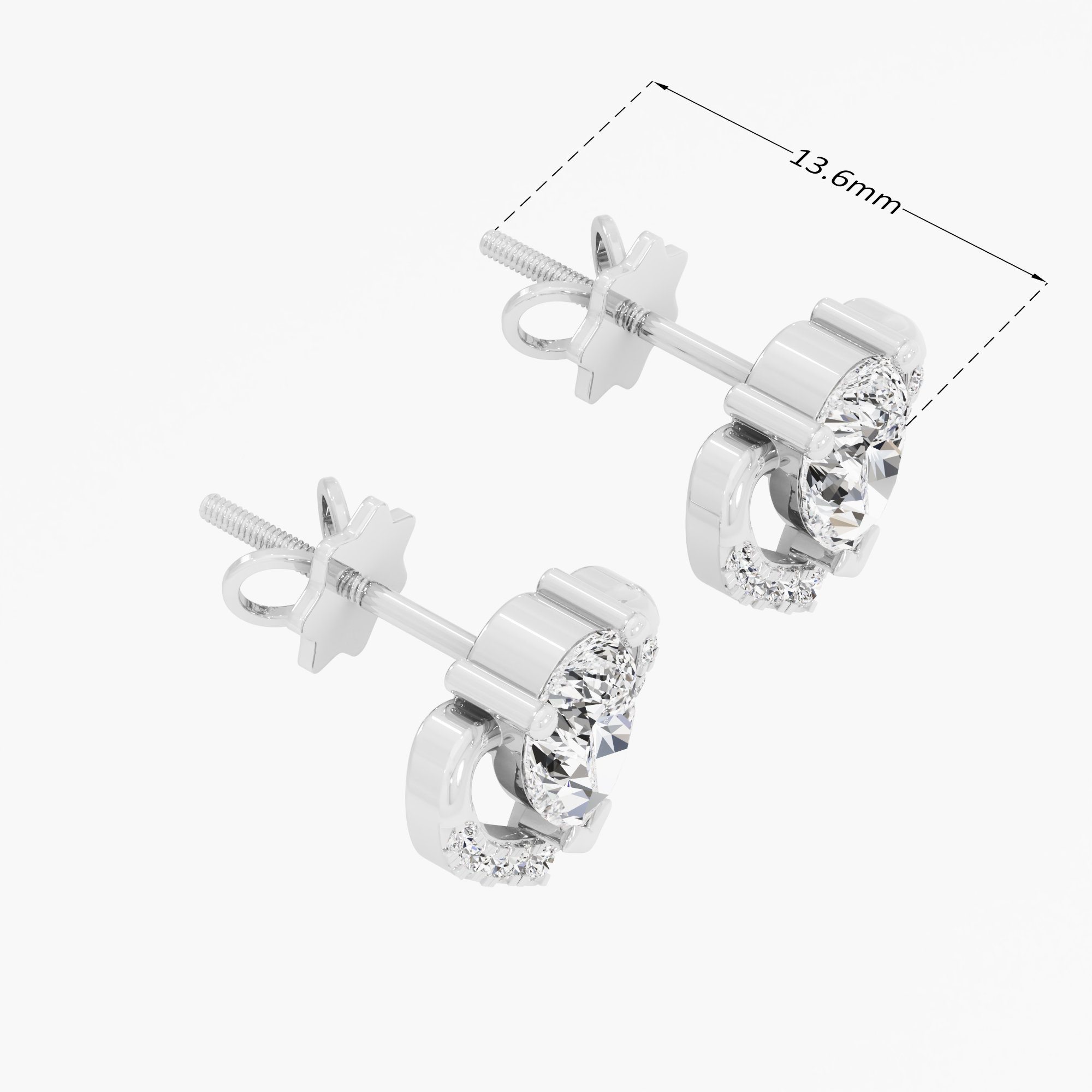 Entwine Pear Stud Earrings