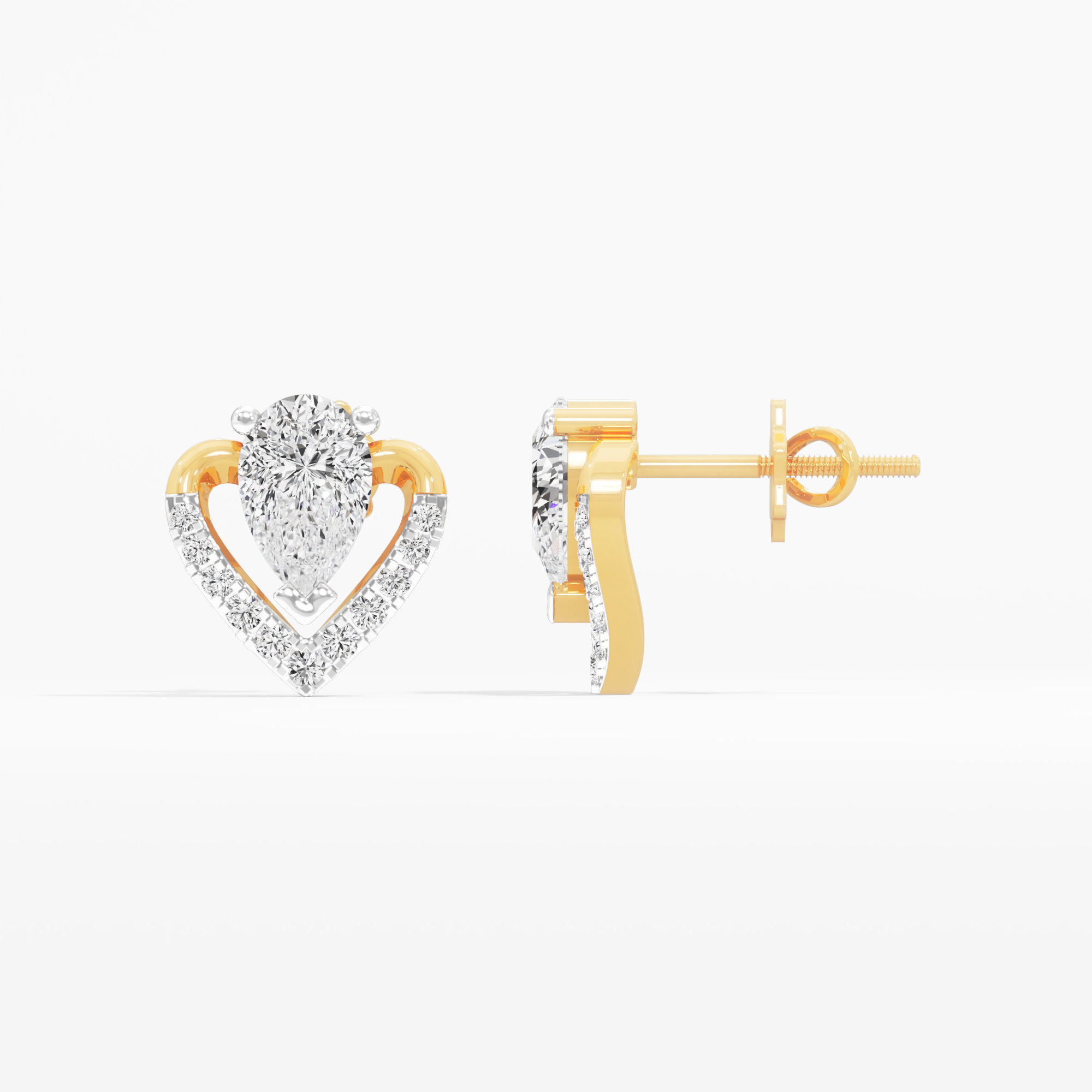 Entwine Pear Stud Earrings