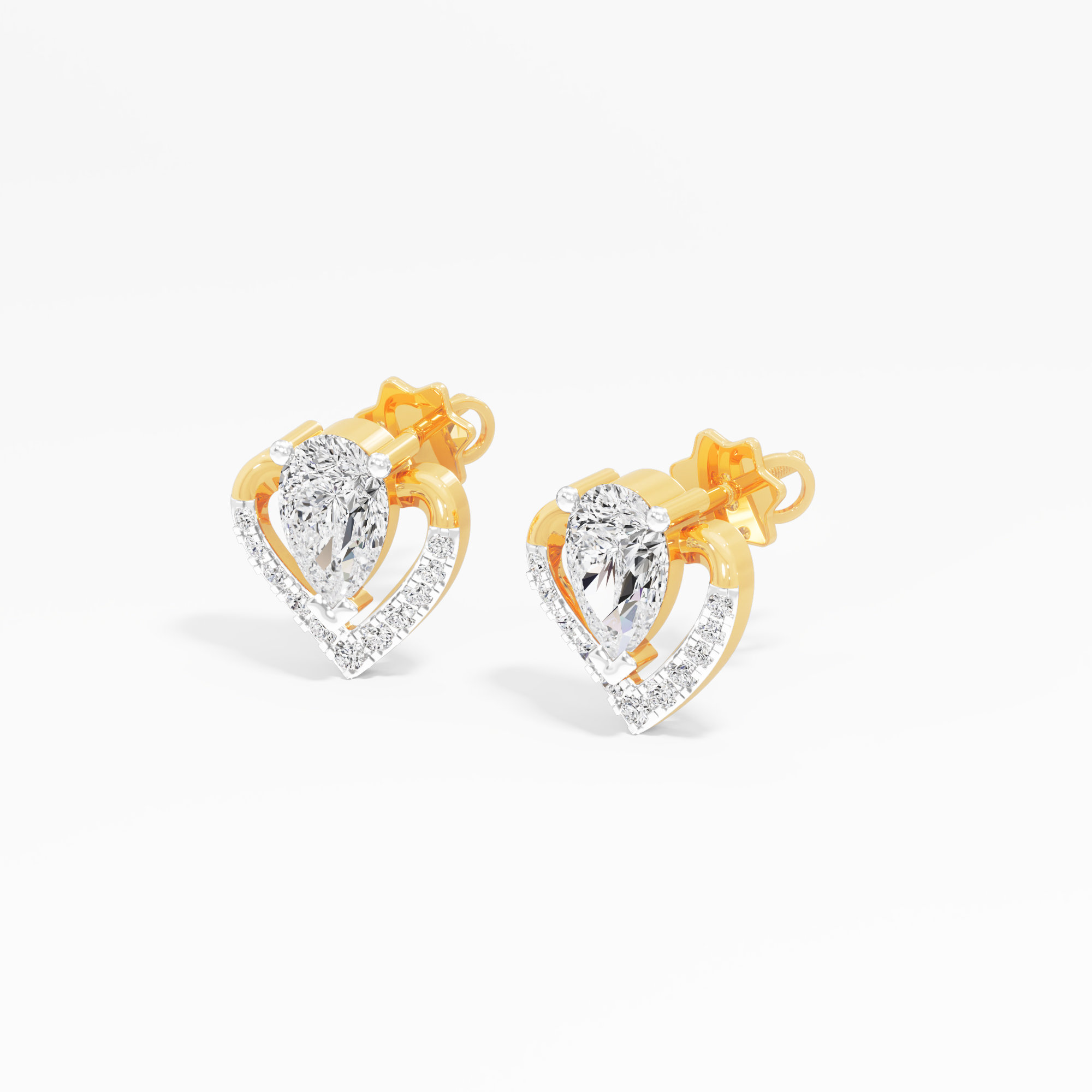 Entwine Pear Stud Earrings