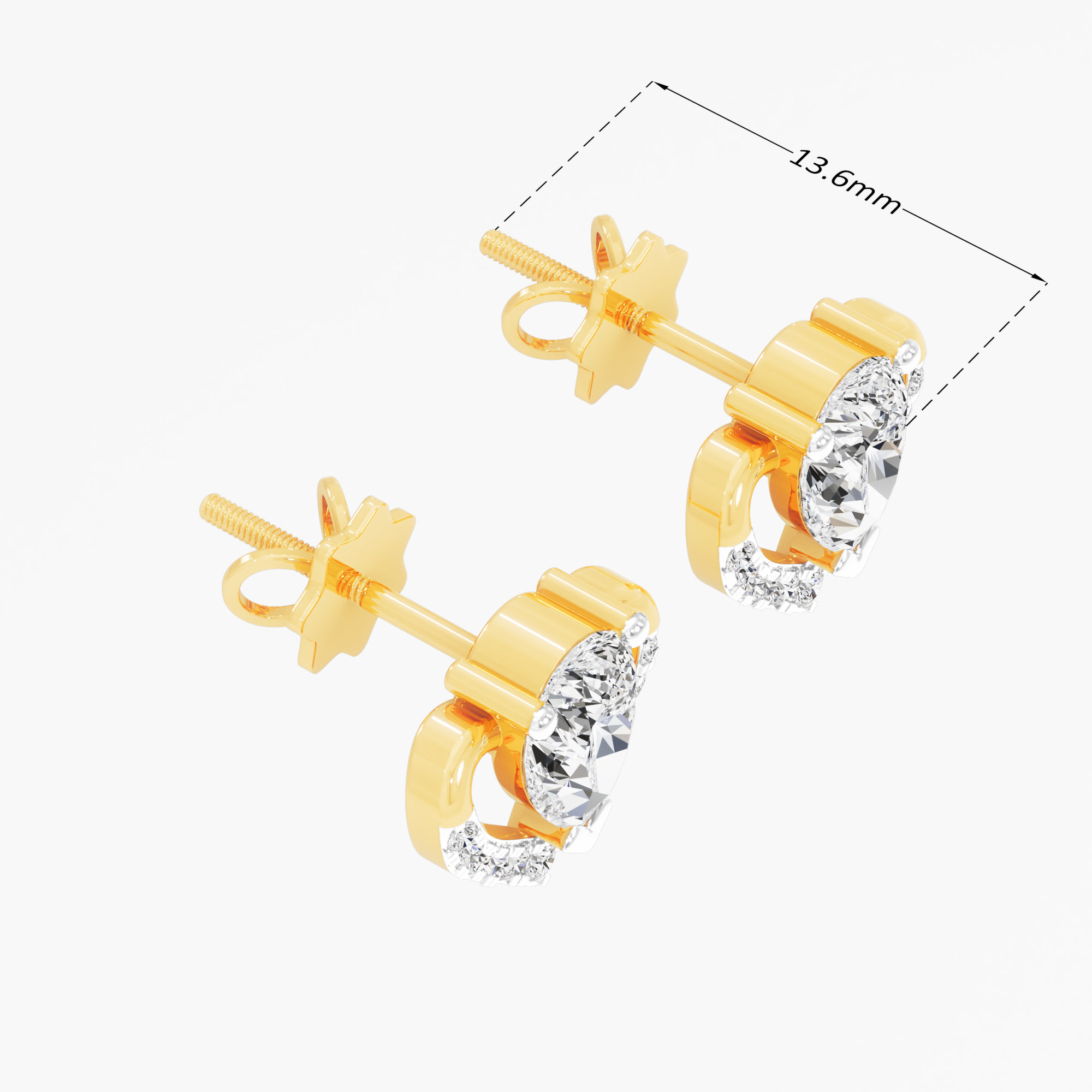 Entwine Pear Stud Earrings