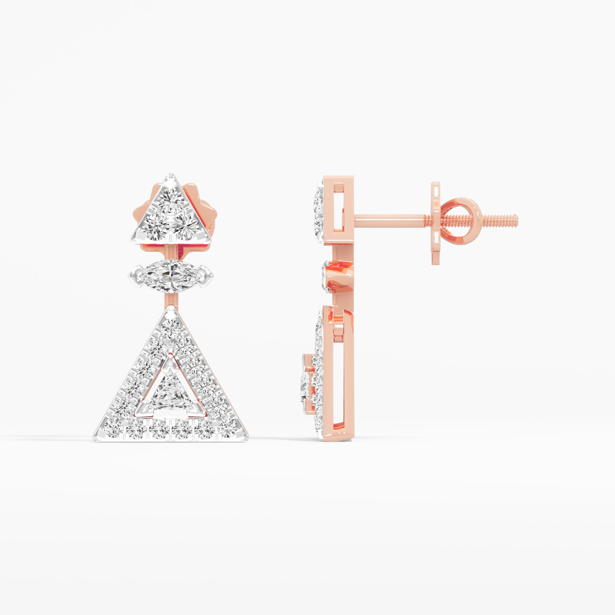 Pyramid Radiance Stud Earrings
