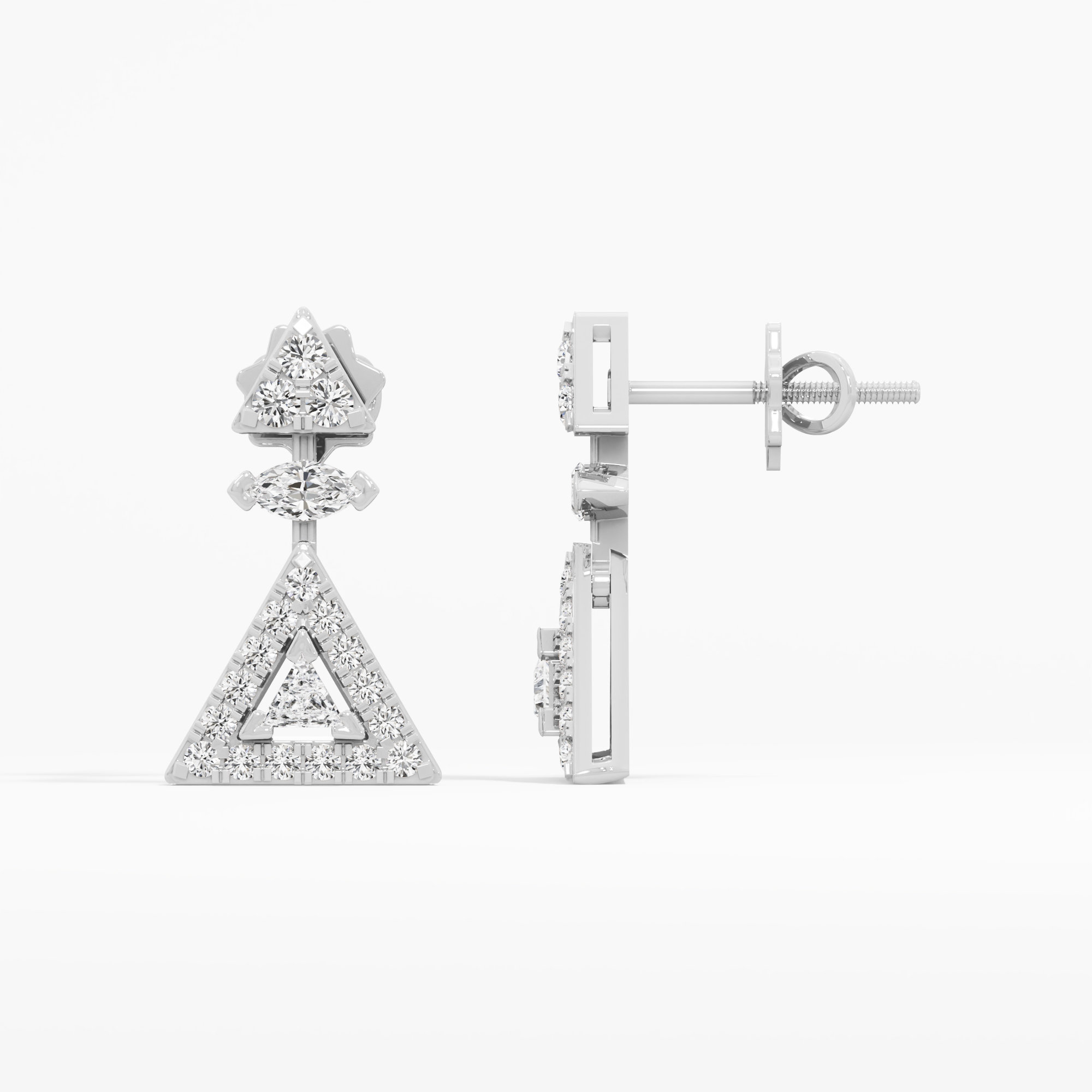 Pyramid Radiance Stud Earrings