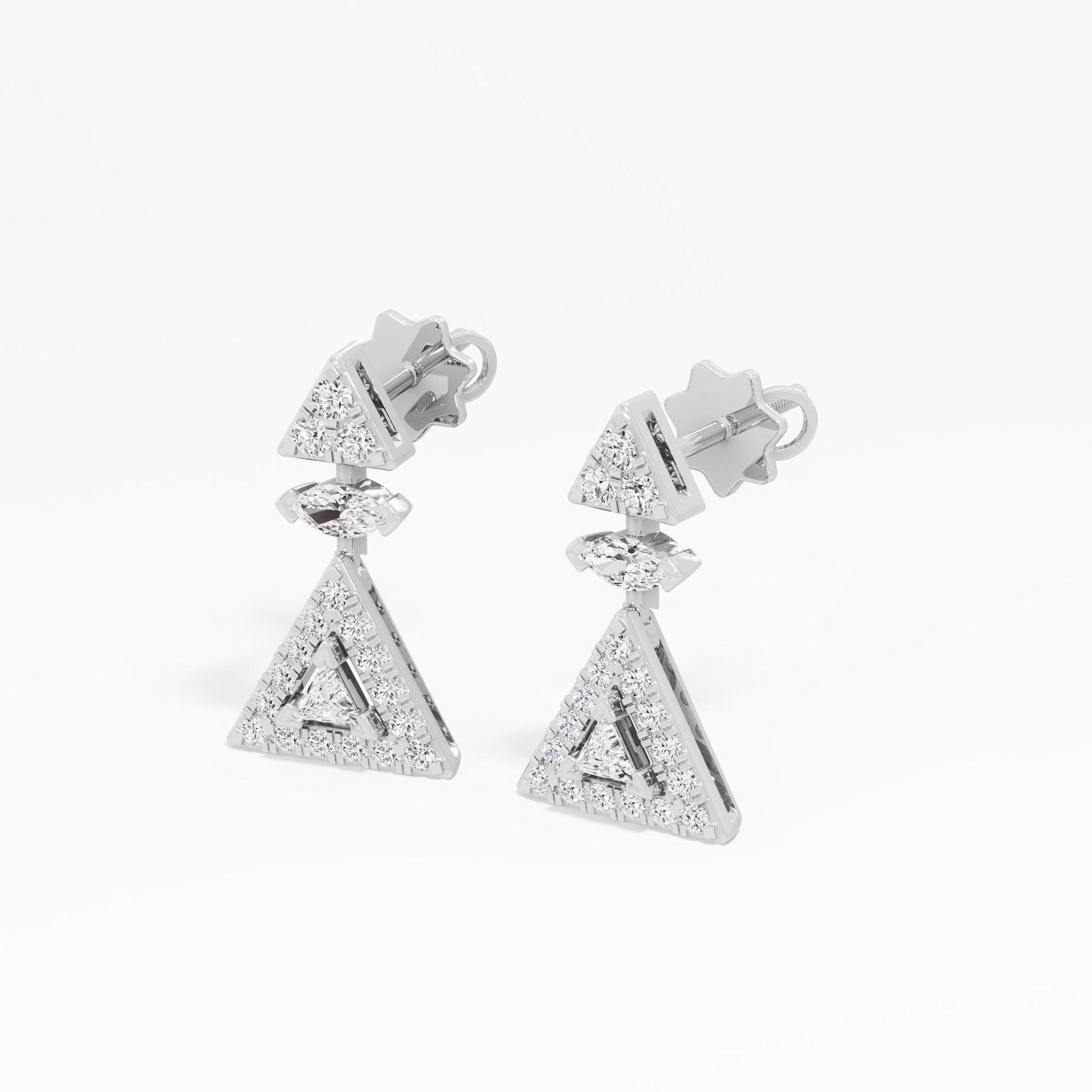 Pyramid Radiance Stud Earrings
