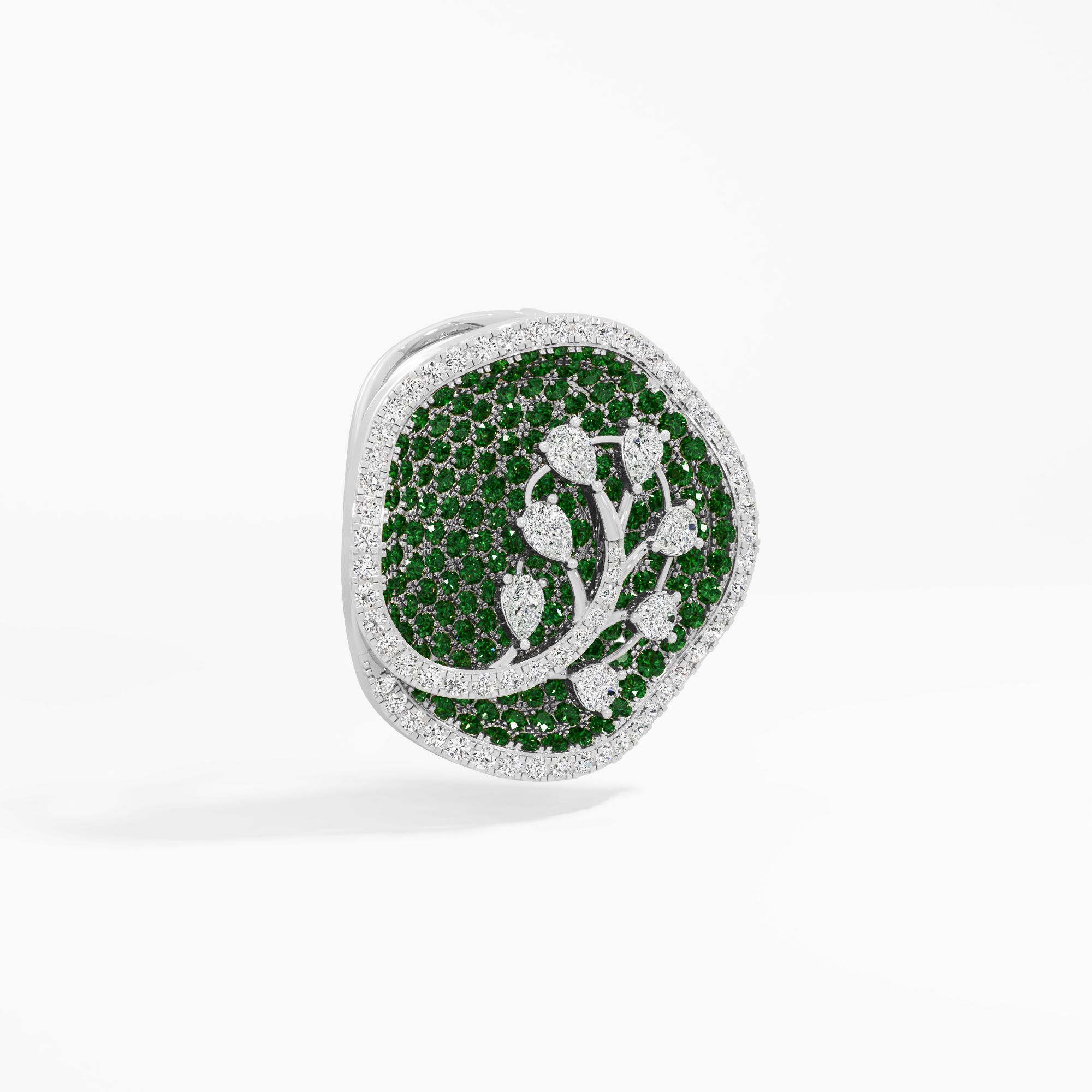 Glowing Vine Diamond Pendant