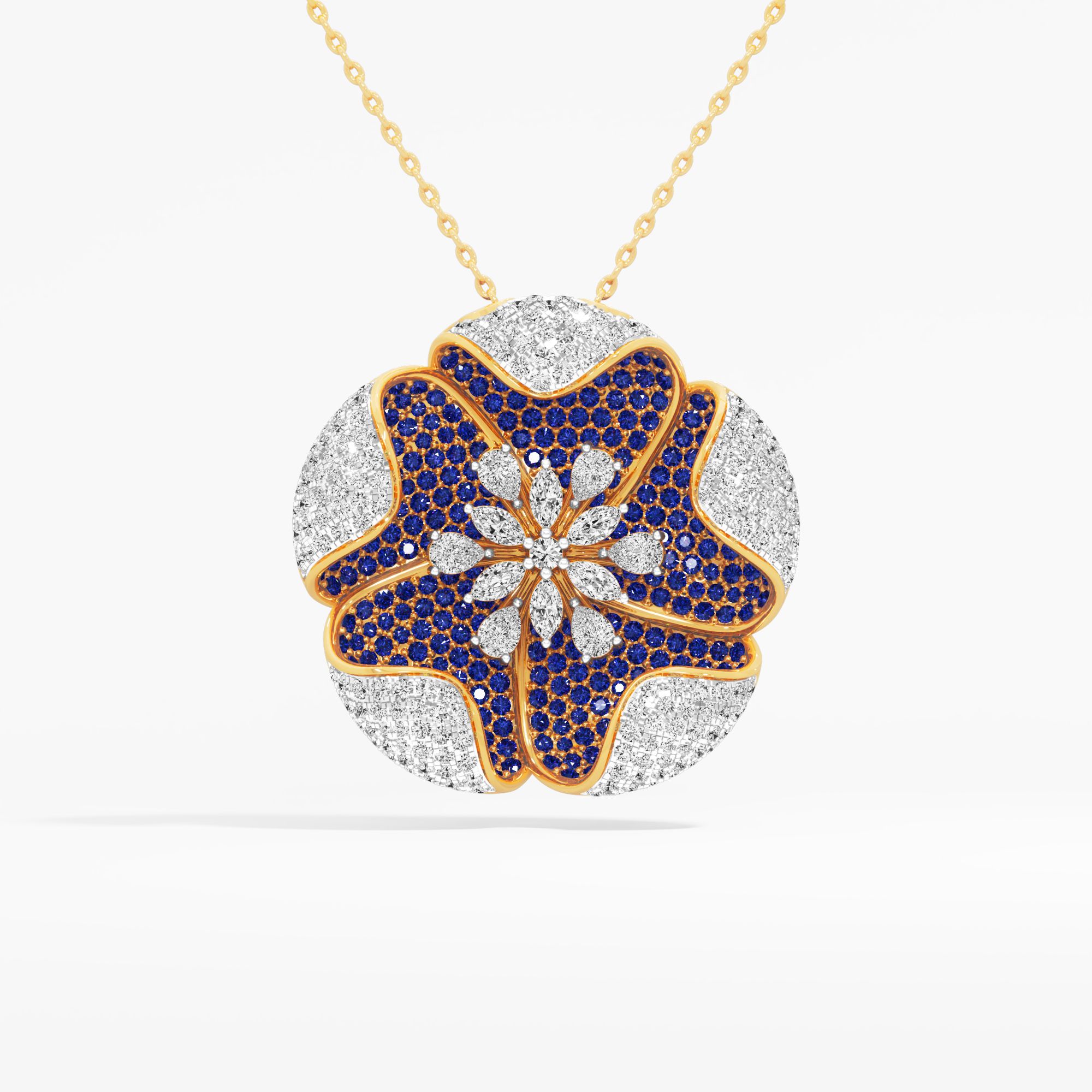 Celestial Star Bloom Diamond Pendant