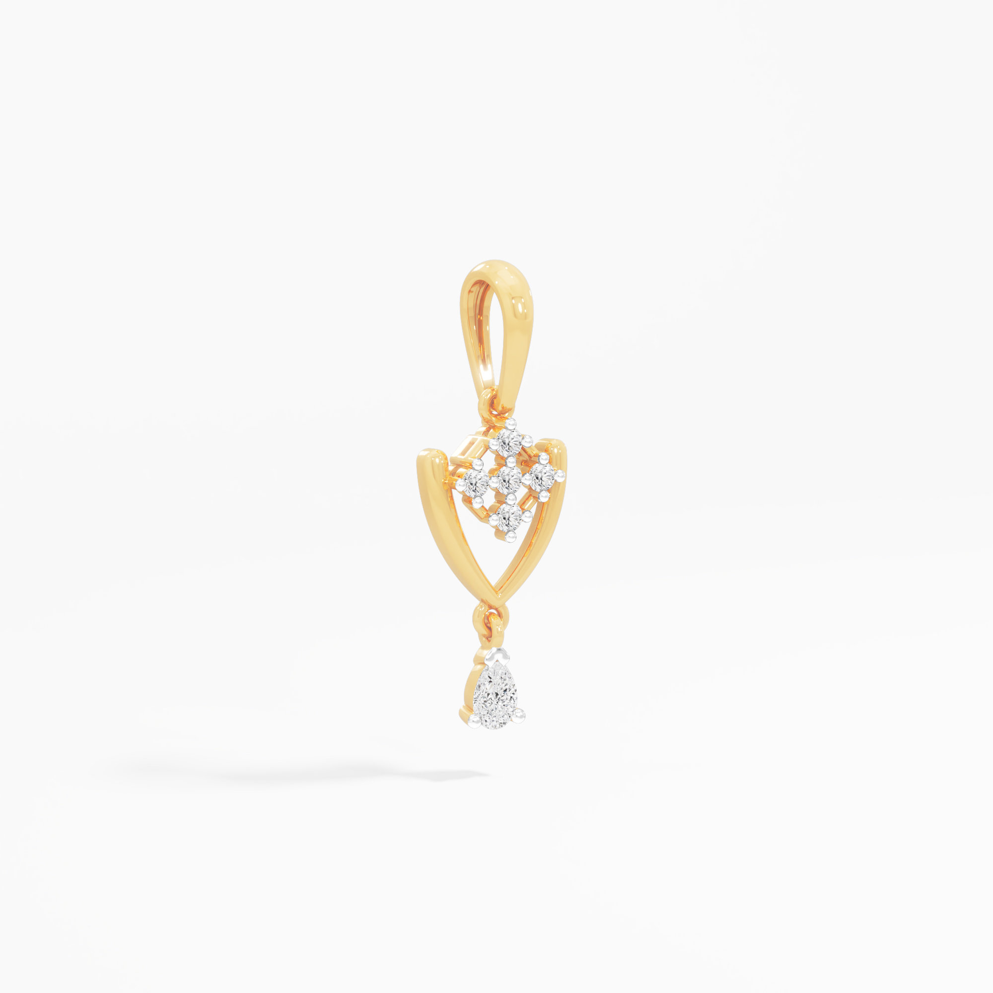 Delicate Wish Diamond Pendant | Chain Available Separately in 9KT Yellow Gold (Diamond Quality: FG-VVS VS)