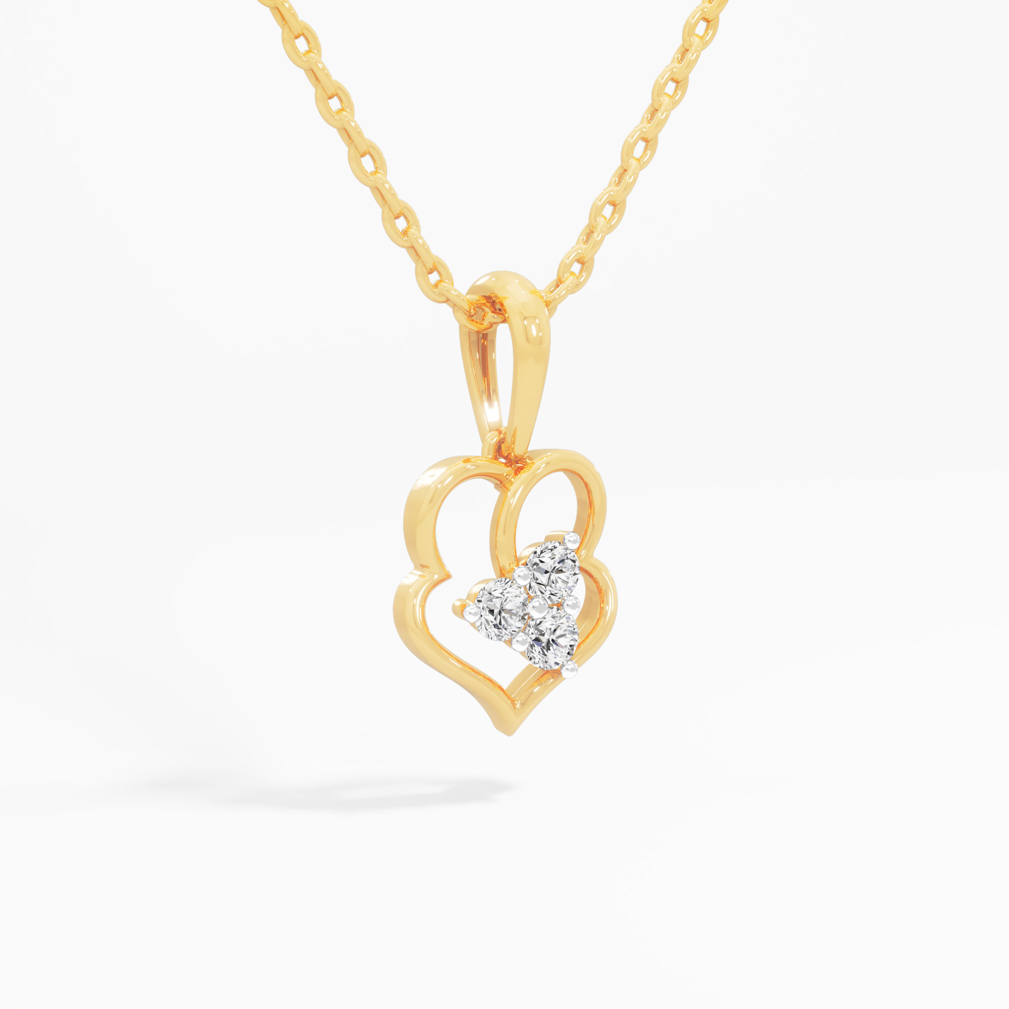 Love's Radiance Diamond Pendant | Standalone Pendant in 9KT Yellow Gold (Diamond Quality: FG-VVS VS)