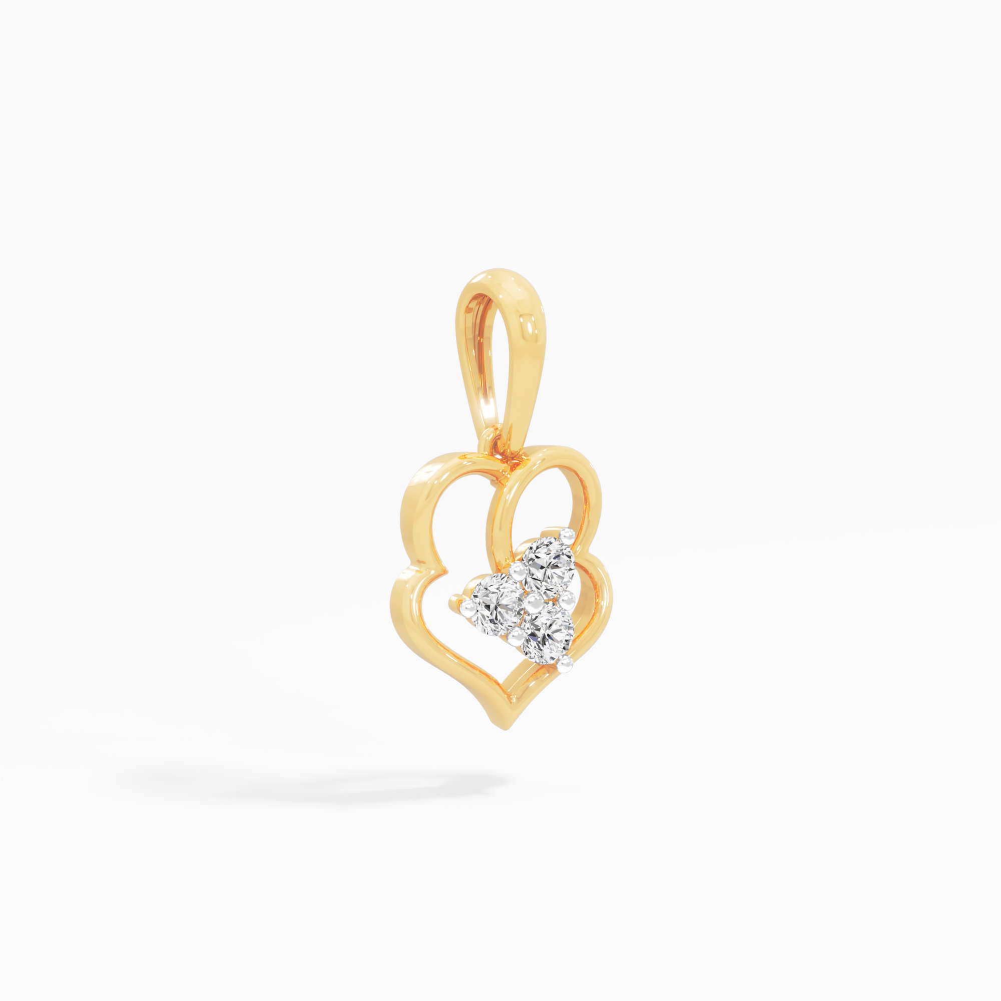 Love's Radiance Diamond Pendant | Standalone Pendant in 9KT Yellow Gold (Diamond Quality: FG-VVS VS)