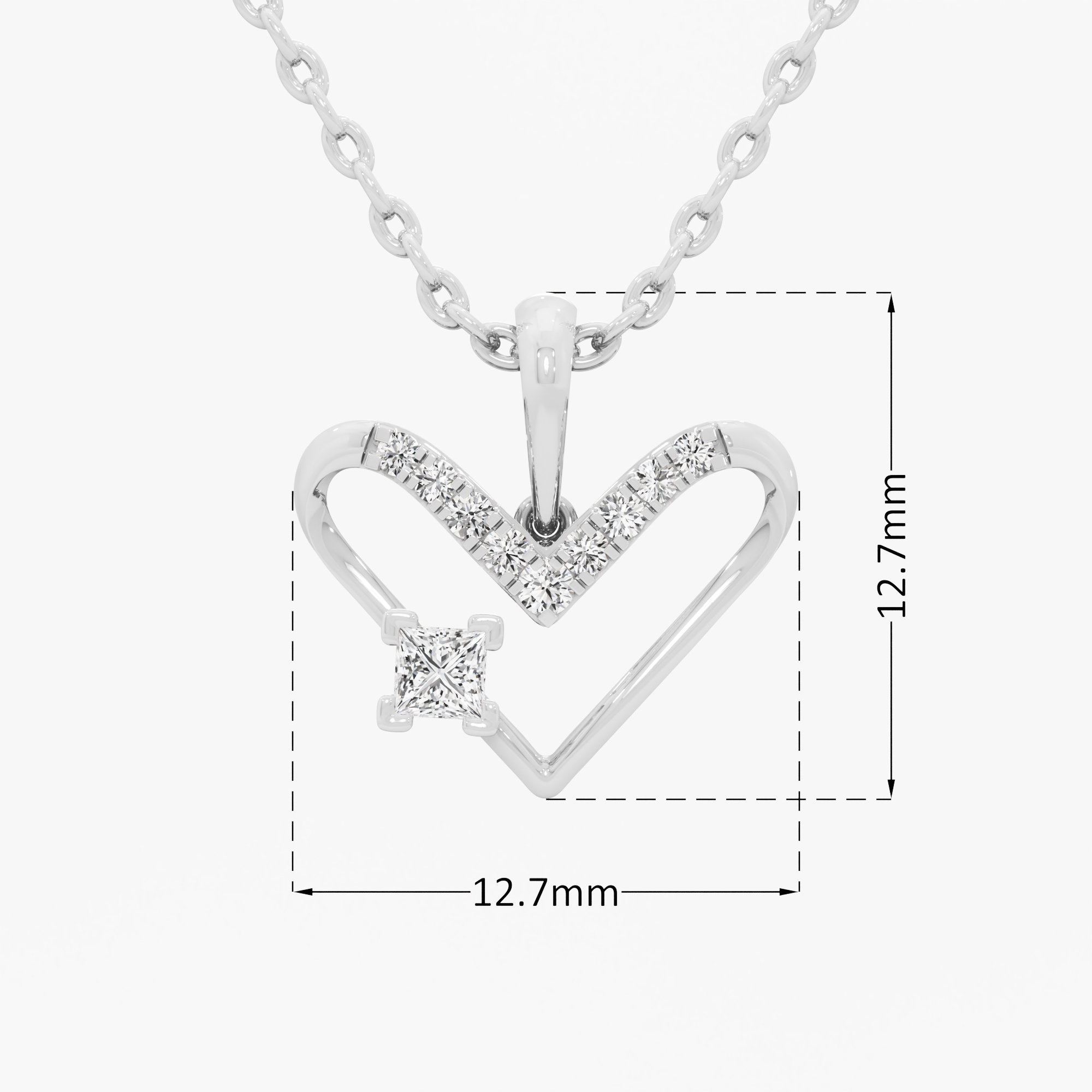Sparkling Embrace Charms Pendants | Pendant Only in 9KT White Gold (Diamond Quality: FG-VVS VS)
