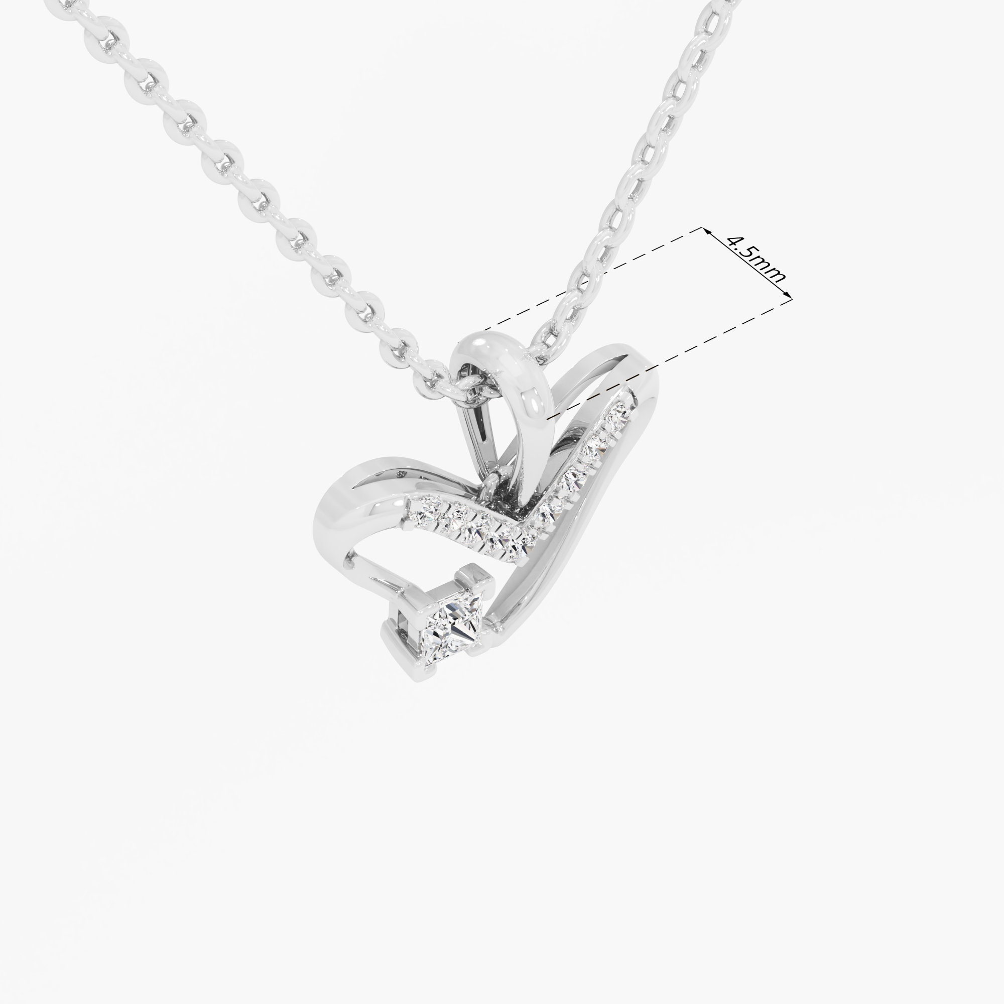 Sparkling Embrace Charms Pendants | Pendant Only in 9KT White Gold (Diamond Quality: FG-VVS VS)