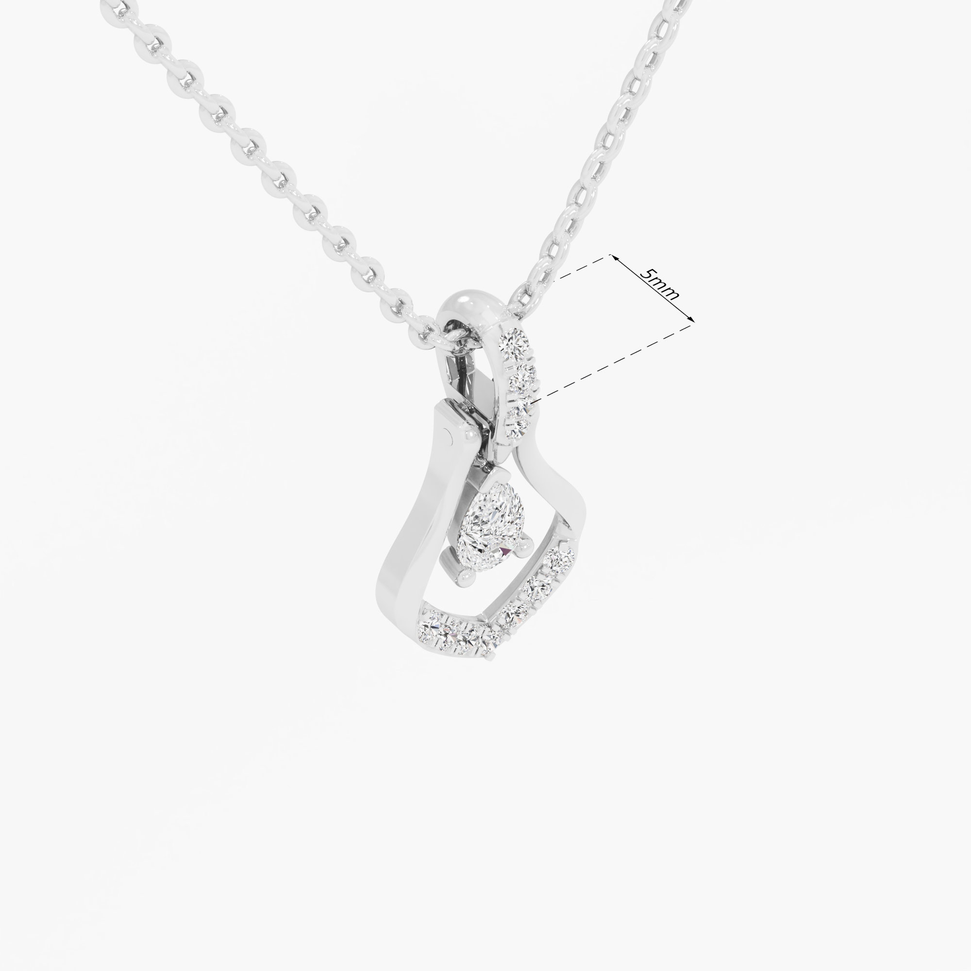 Fluid Radiance Drops Pendants | Pendant Only in 9KT White Gold (Diamond Quality: FG-VVS VS)