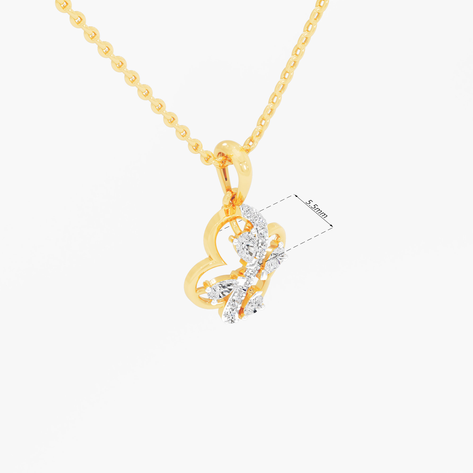 Fortune Bloom Diamond Pendant | Chain Available Separately in 9KT Yellow Gold (Diamond Quality: FG-VVS VS)