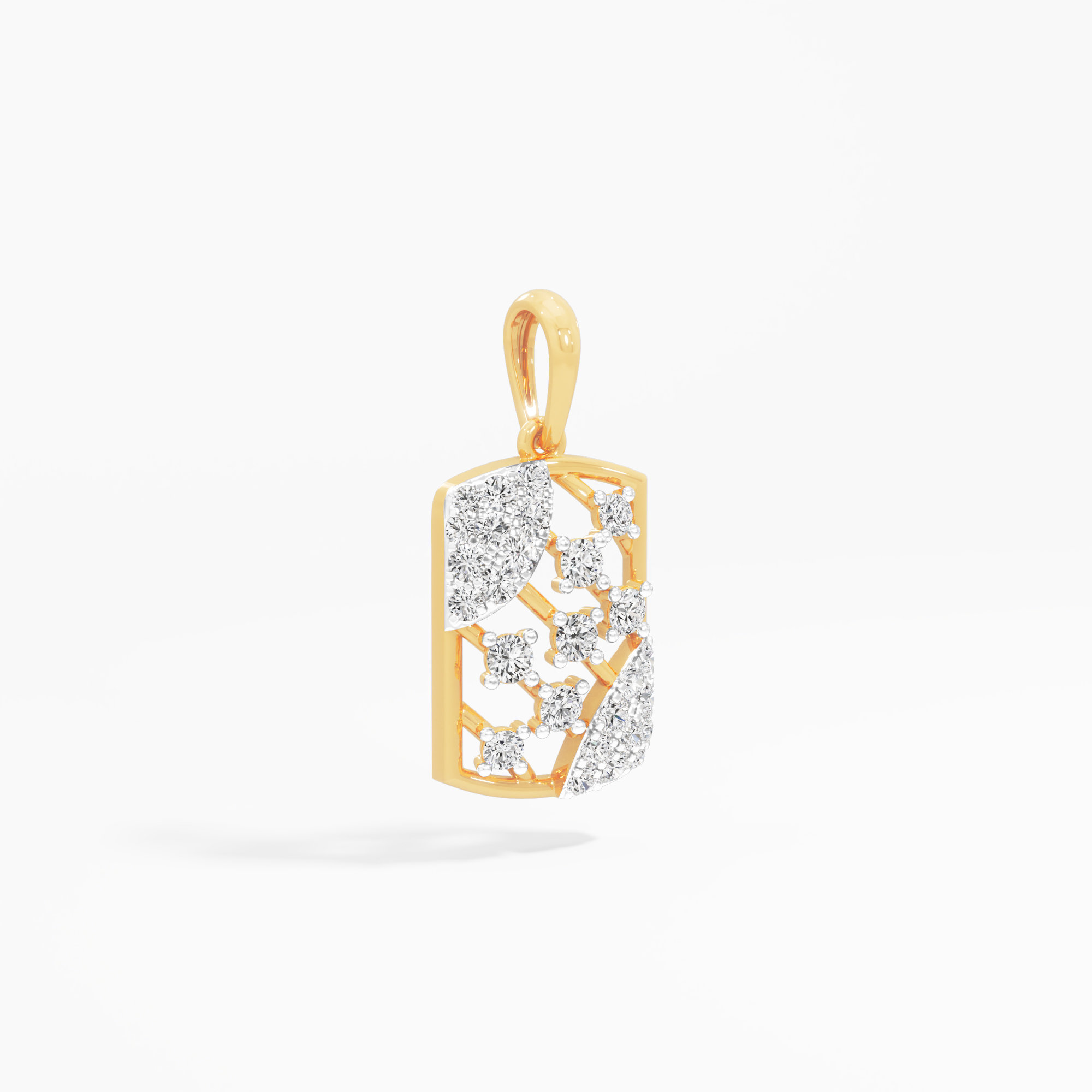 Sparkle Weave Diamond Pendant | Individual Pendant in 9KT Yellow Gold (Diamond Quality: FG-VVS VS)
