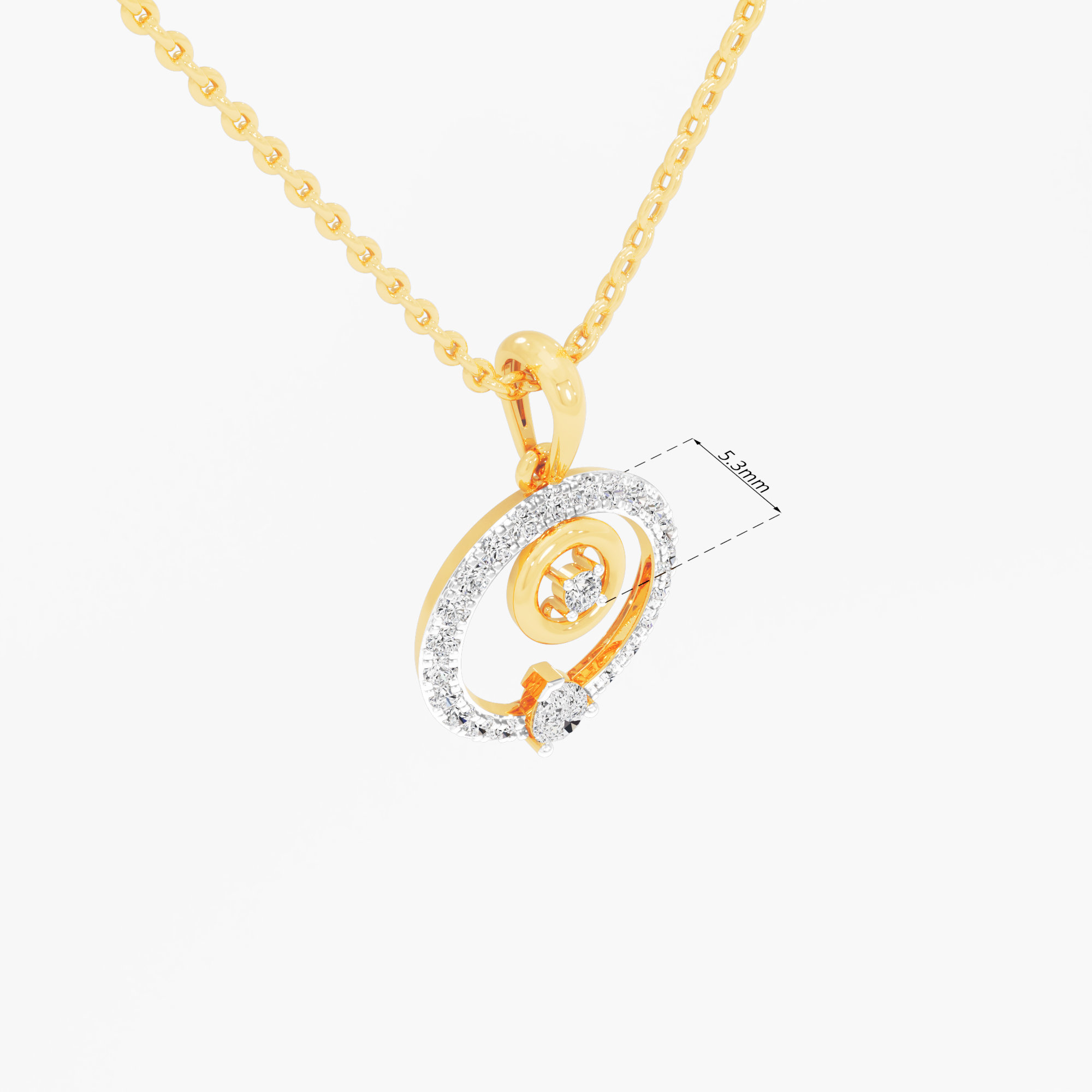 Dewdrop Halo Halos Pendants | Individual Pendant in 9KT Yellow Gold (Diamond Quality: FG-VVS VS)