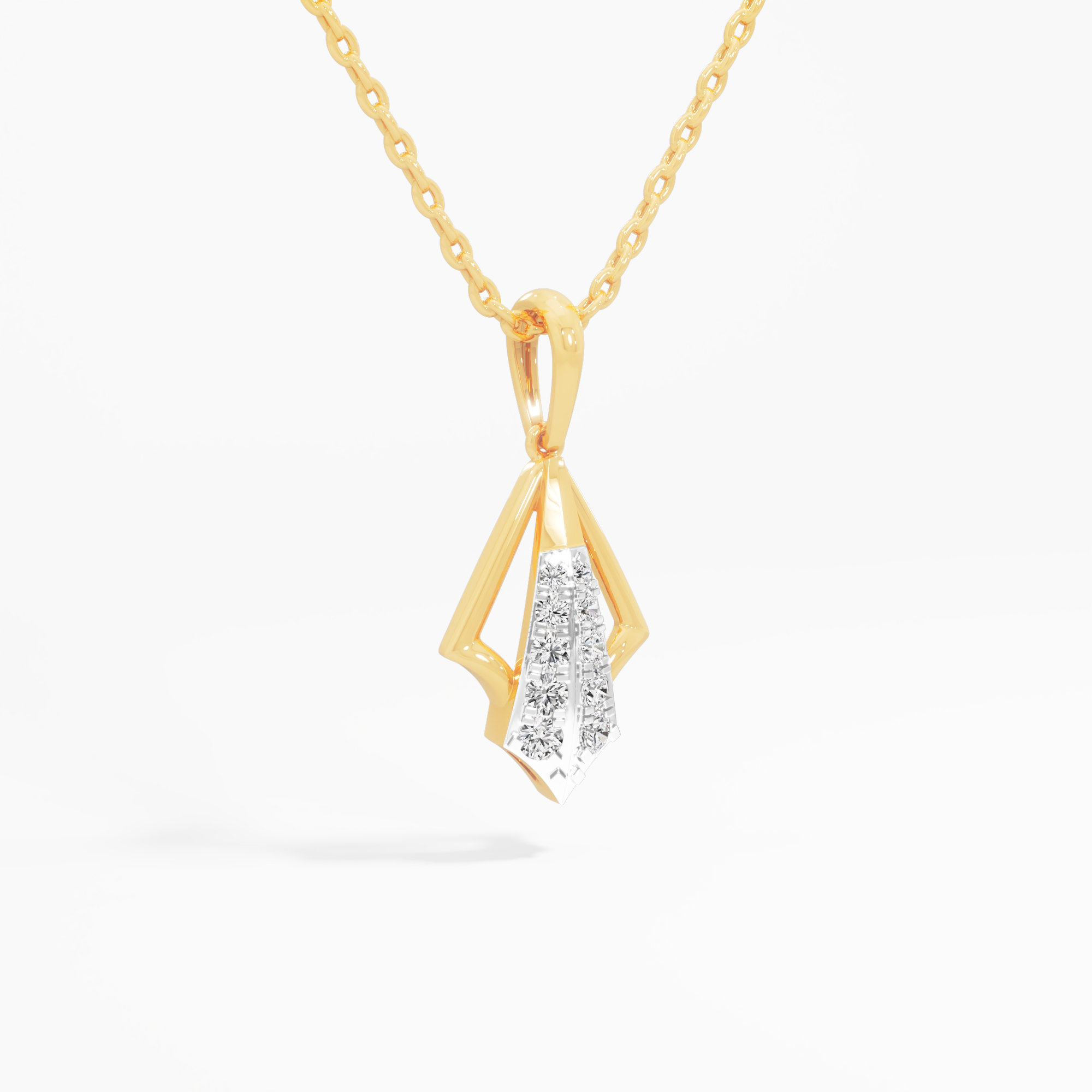 Luminous Dart Charms Pendants | Pendant Only (Chain Sold Separately) in 9KT Yellow Gold (Diamond Quality: FG-VVS VS)