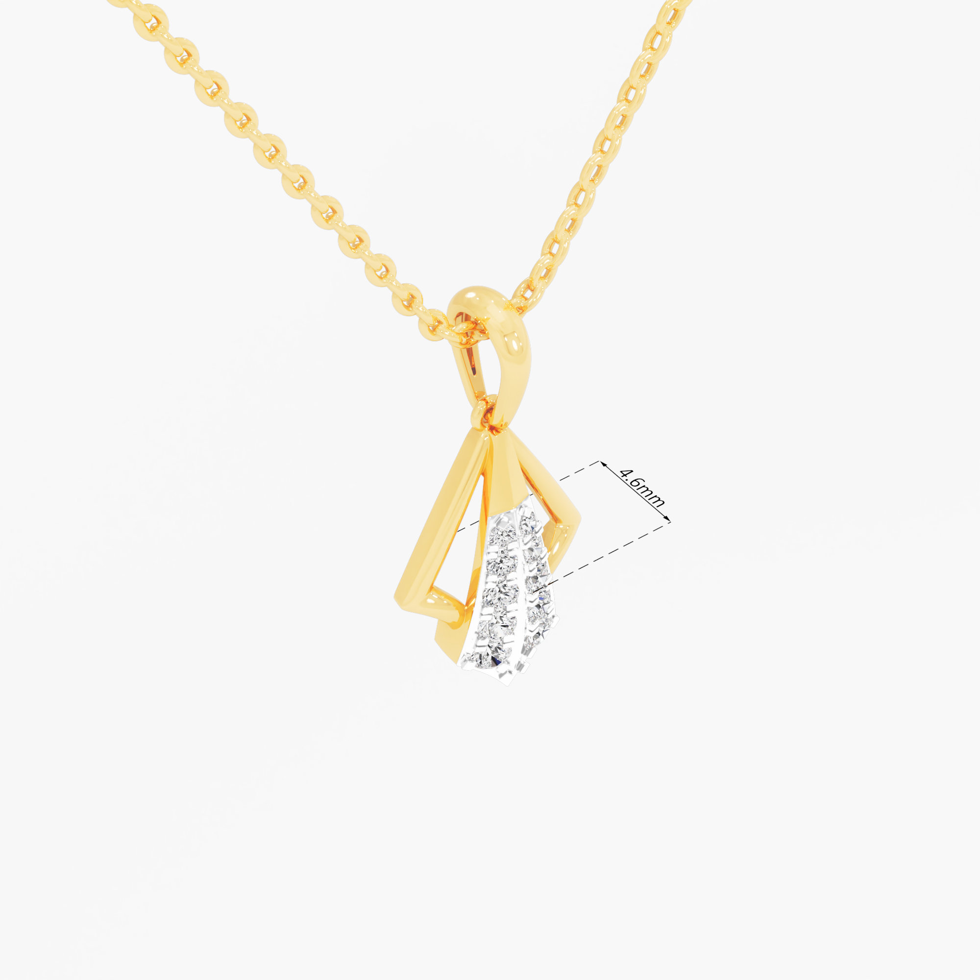Luminous Dart Charms Pendants | Pendant Only (Chain Sold Separately) in 9KT Yellow Gold (Diamond Quality: FG-VVS VS)