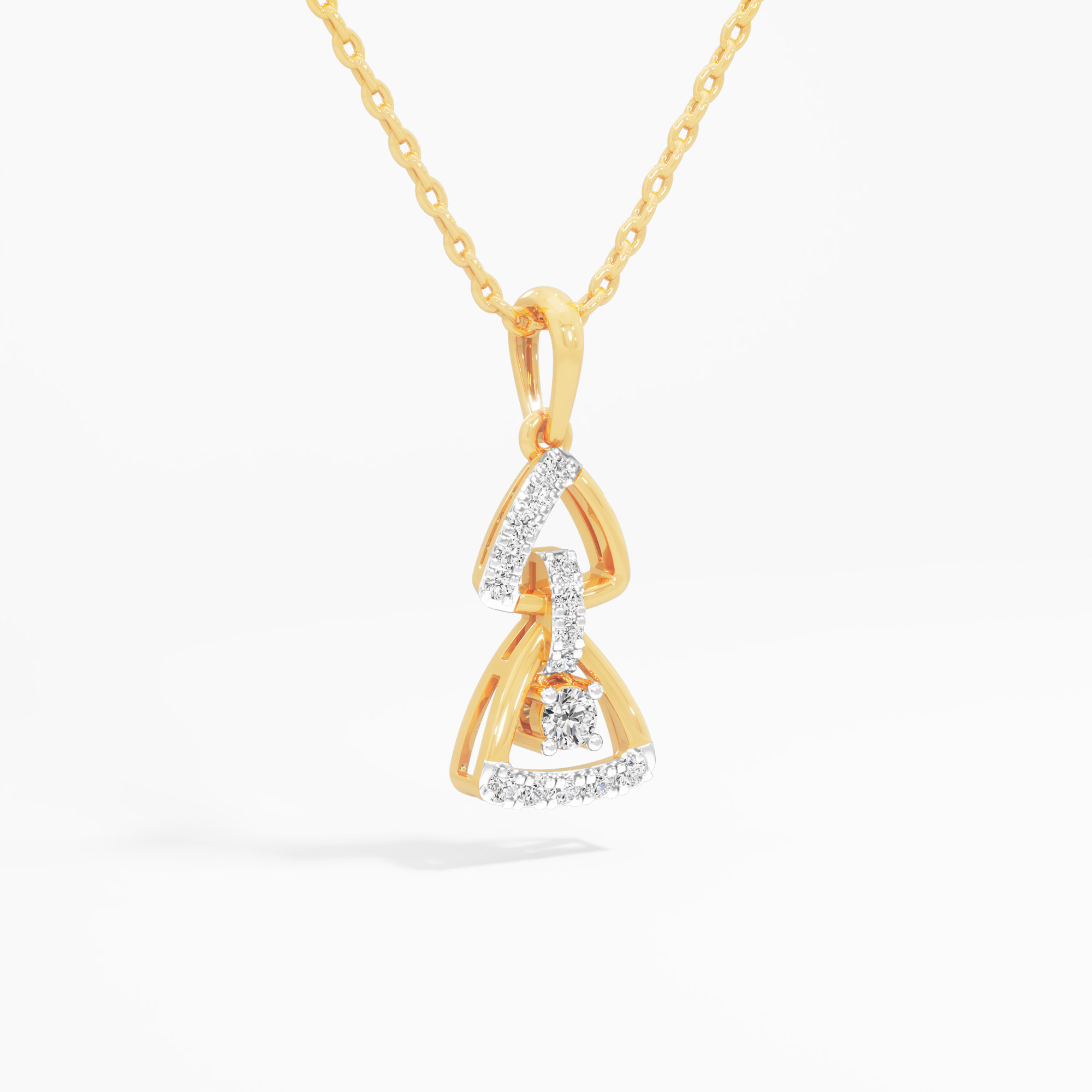 Celestial Embrace Diamond Pendant | Pendant Only (Chain Sold Separately) in 9KT Yellow Gold (Diamond Quality: FG-VVS VS)
