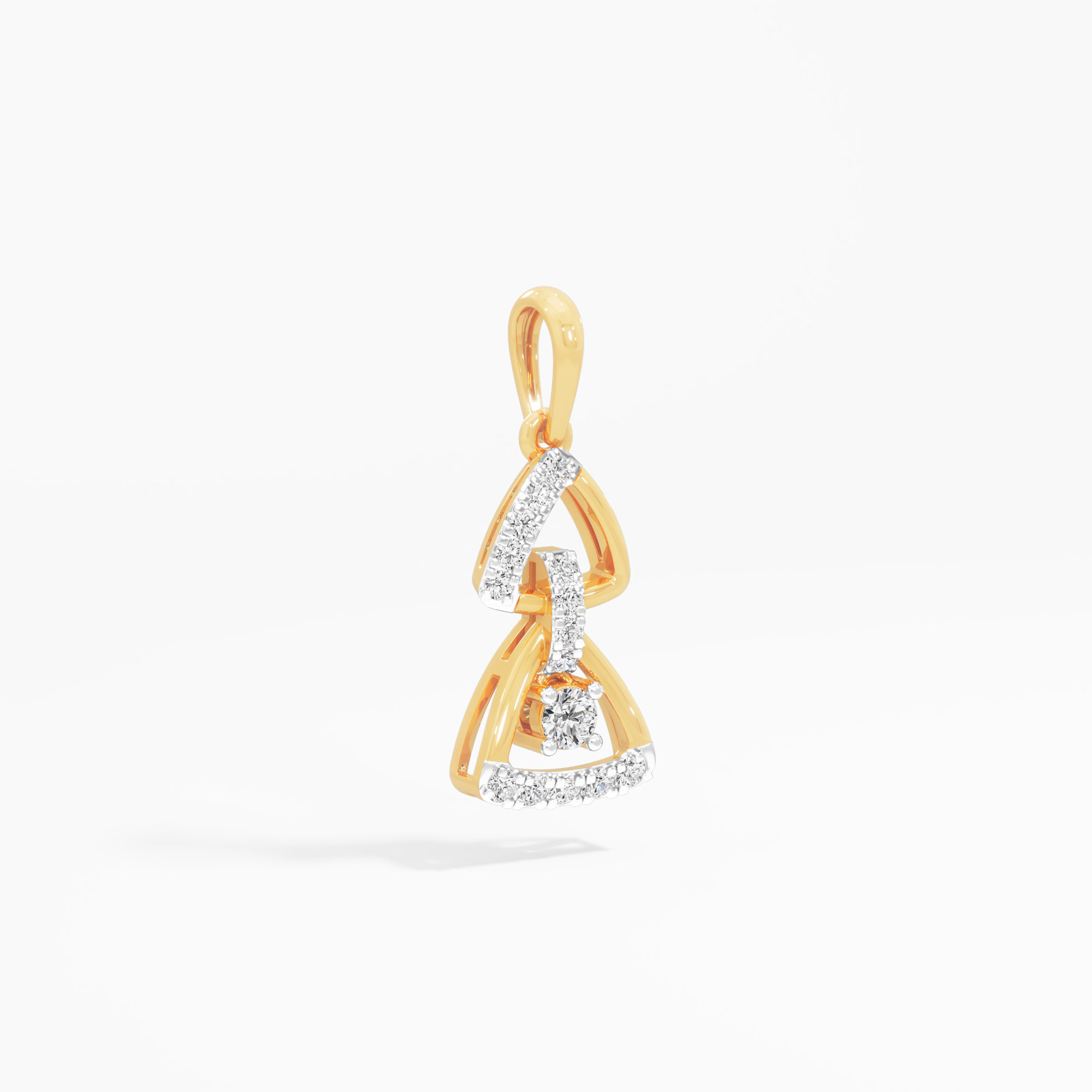 Celestial Embrace Diamond Pendant | Pendant Only (Chain Sold Separately) in 9KT Yellow Gold (Diamond Quality: FG-VVS VS)