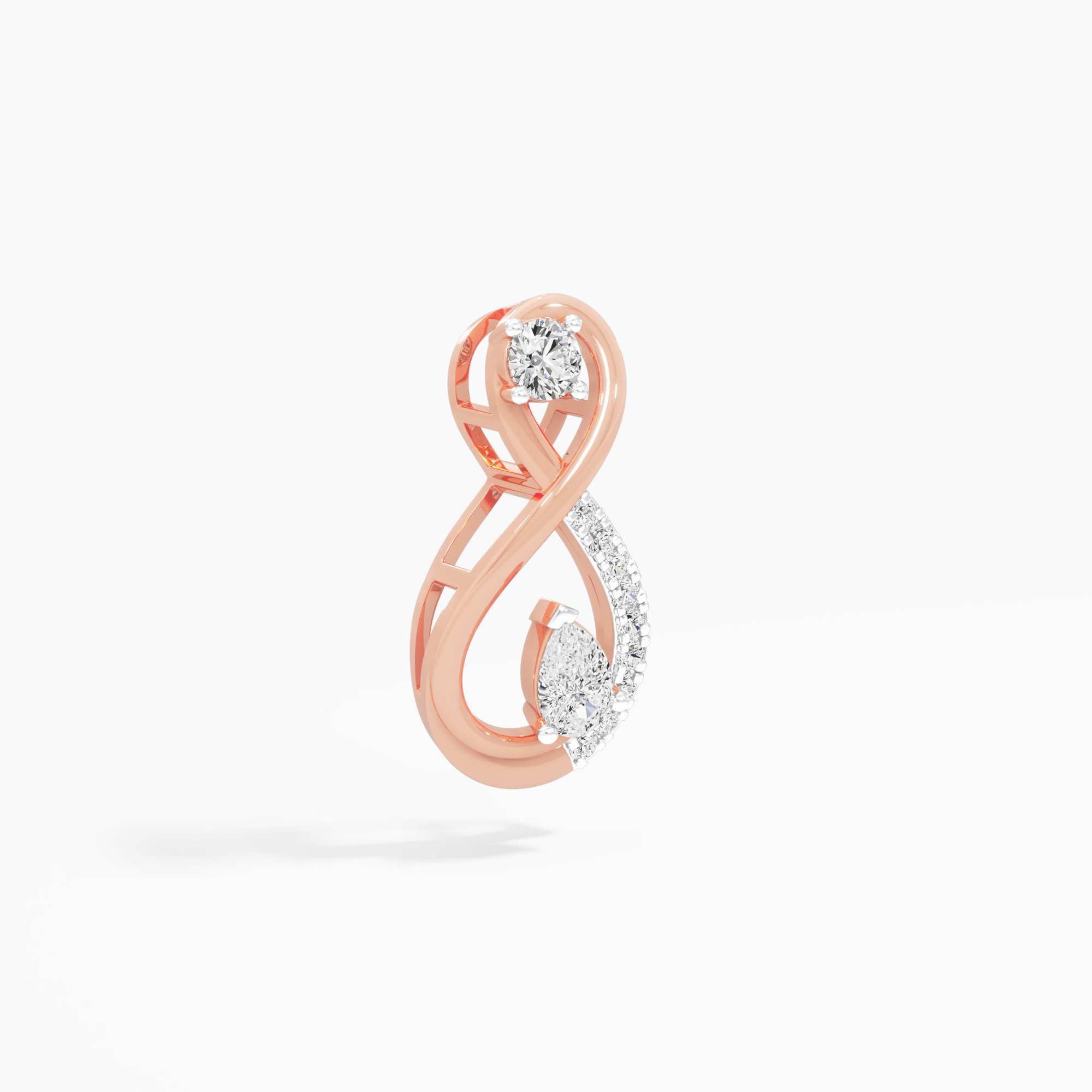 Eternal Radiance Diamond Pendant in 9KT Rose Gold (Diamond Quality: FG-VVS VS)