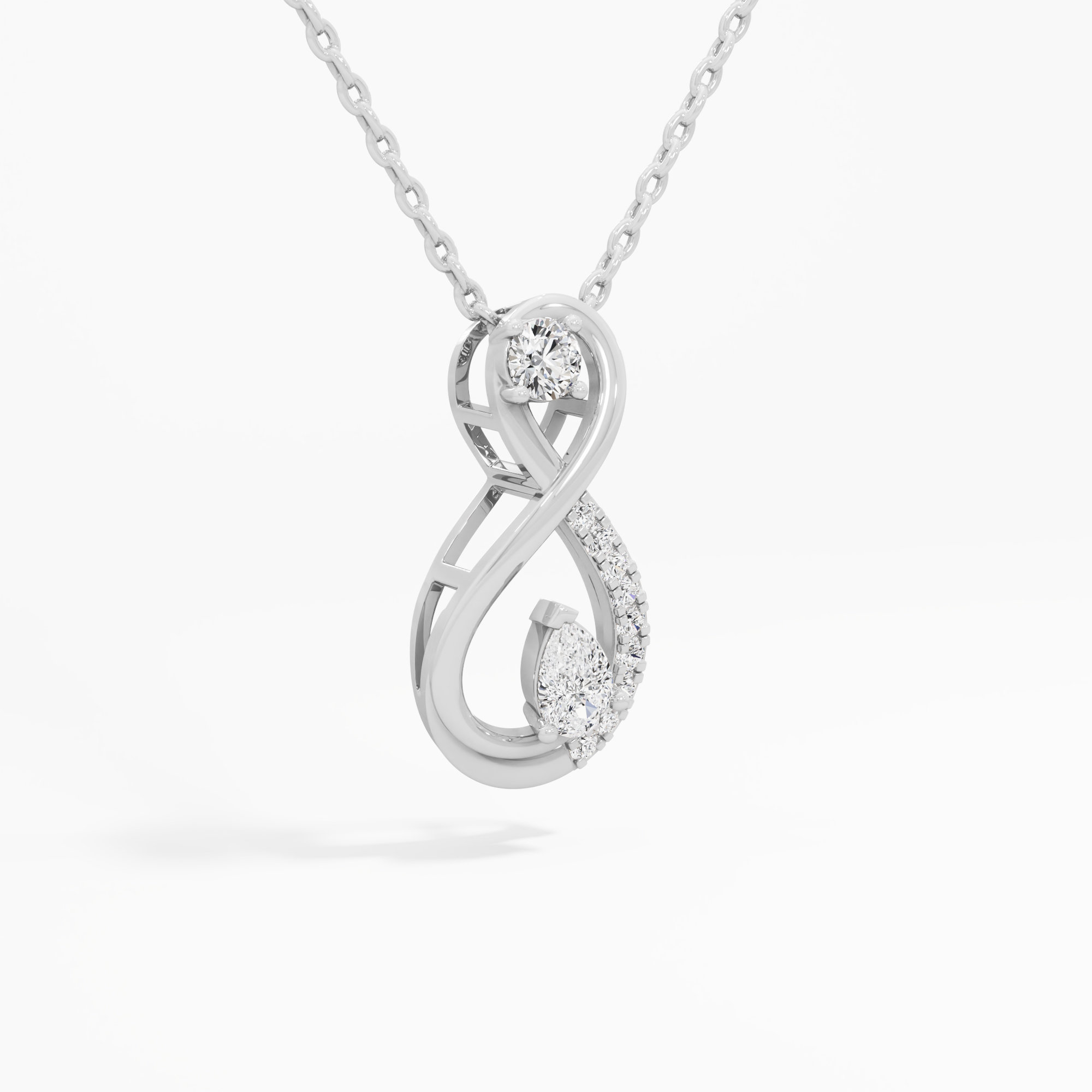 Eternal Radiance Diamond Pendant in 9KT White Gold (Diamond Quality: FG-VVS VS)