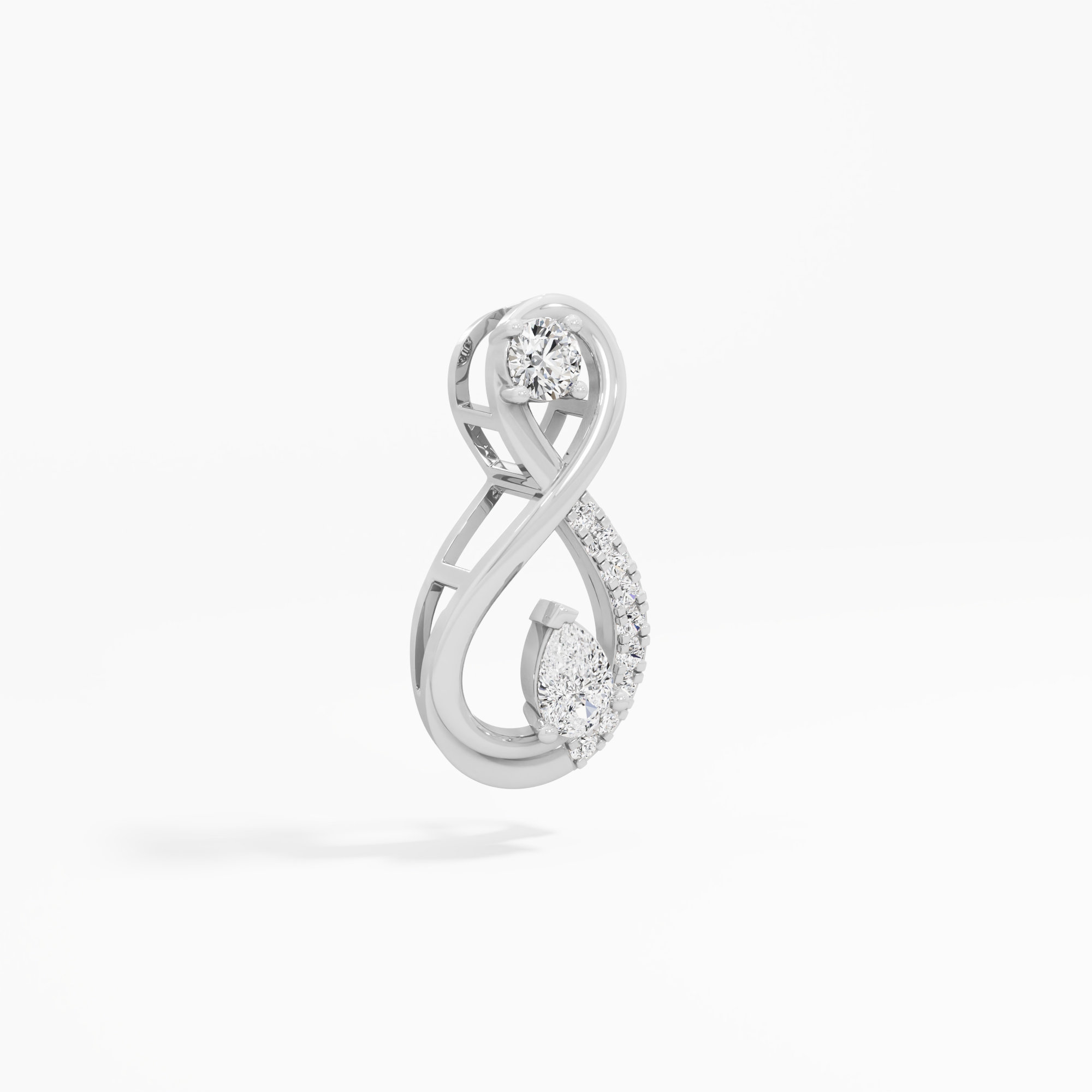 Eternal Radiance Diamond Pendant in 9KT White Gold (Diamond Quality: FG-VVS VS)
