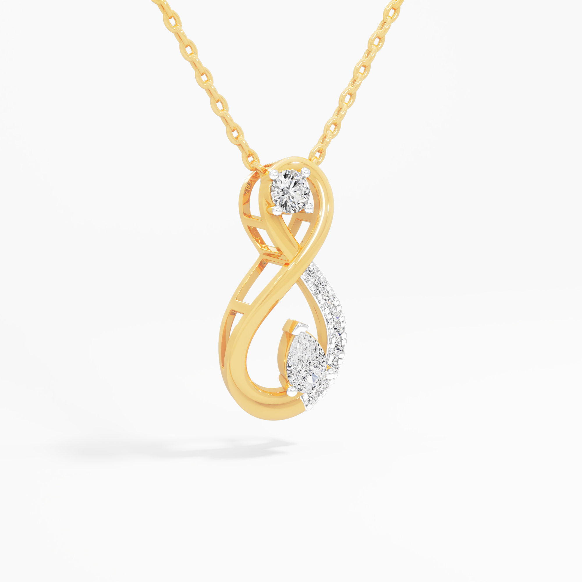 Eternal Radiance Diamond Pendant in 9KT Yellow Gold (Diamond Quality: EF-VVS)