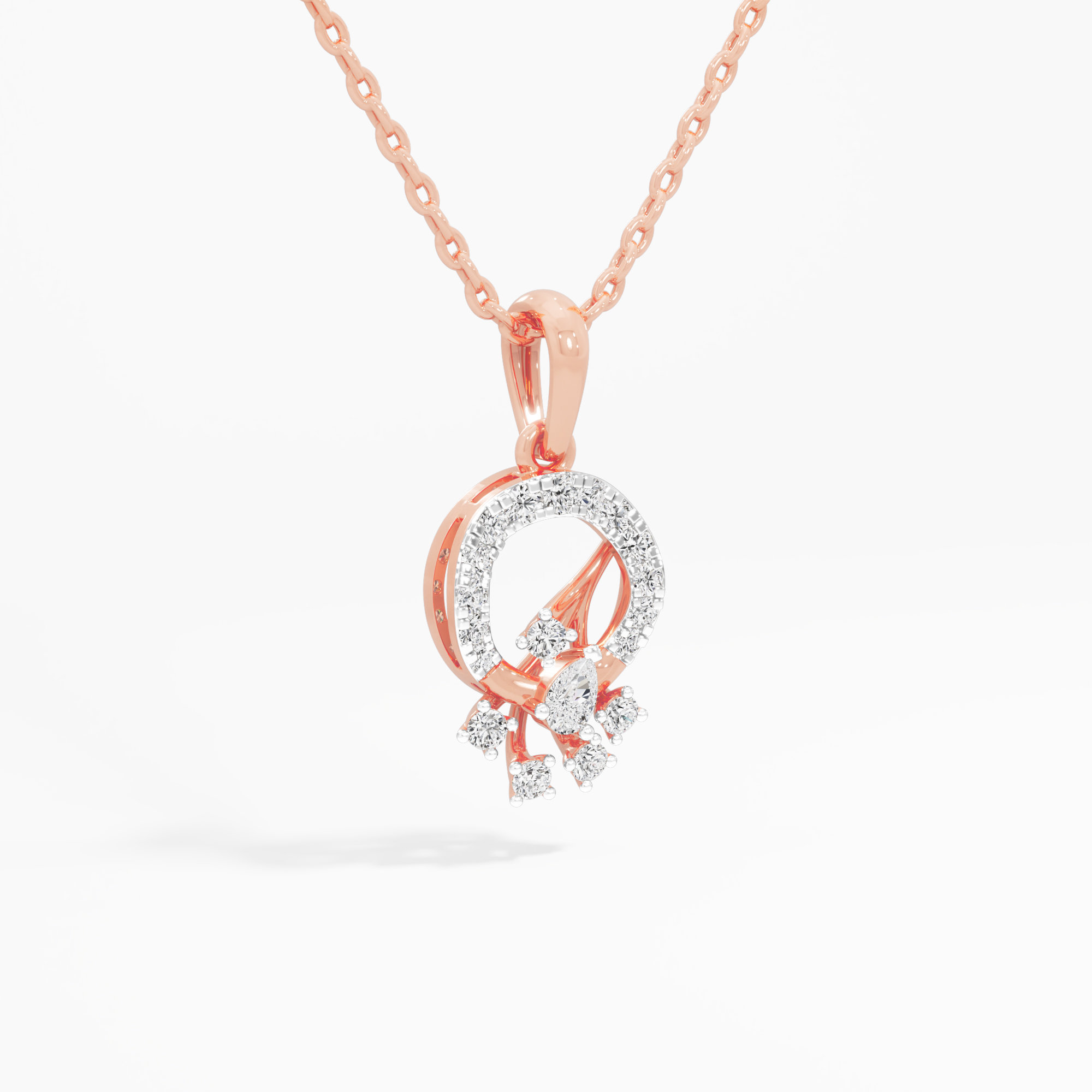 Starlight Wreath Halos Pendants | Chain Available Separately in 9KT Rose Gold (Diamond Quality: FG-VVS VS)
