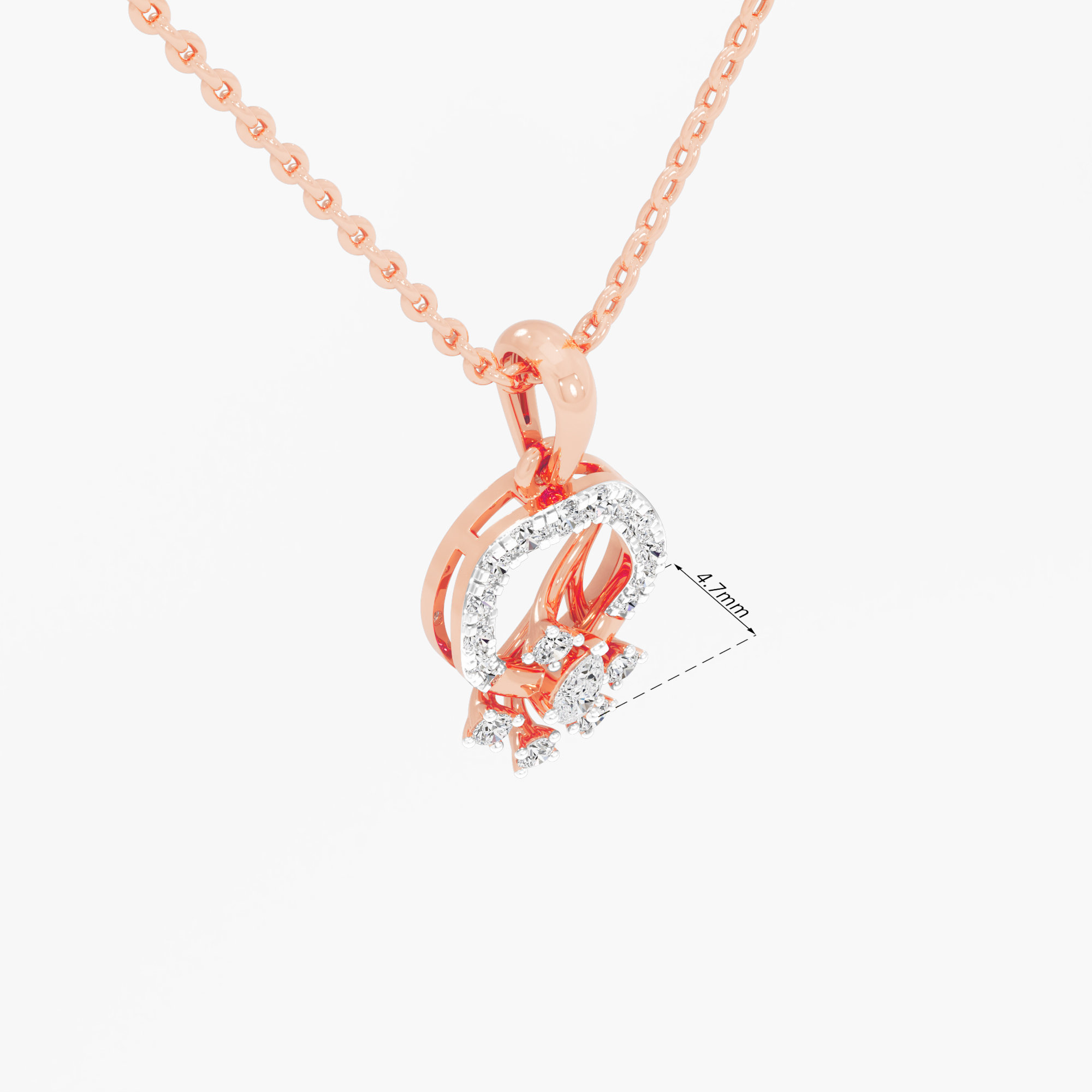 Starlight Wreath Halos Pendants | Chain Available Separately in 9KT Rose Gold (Diamond Quality: FG-VVS VS)