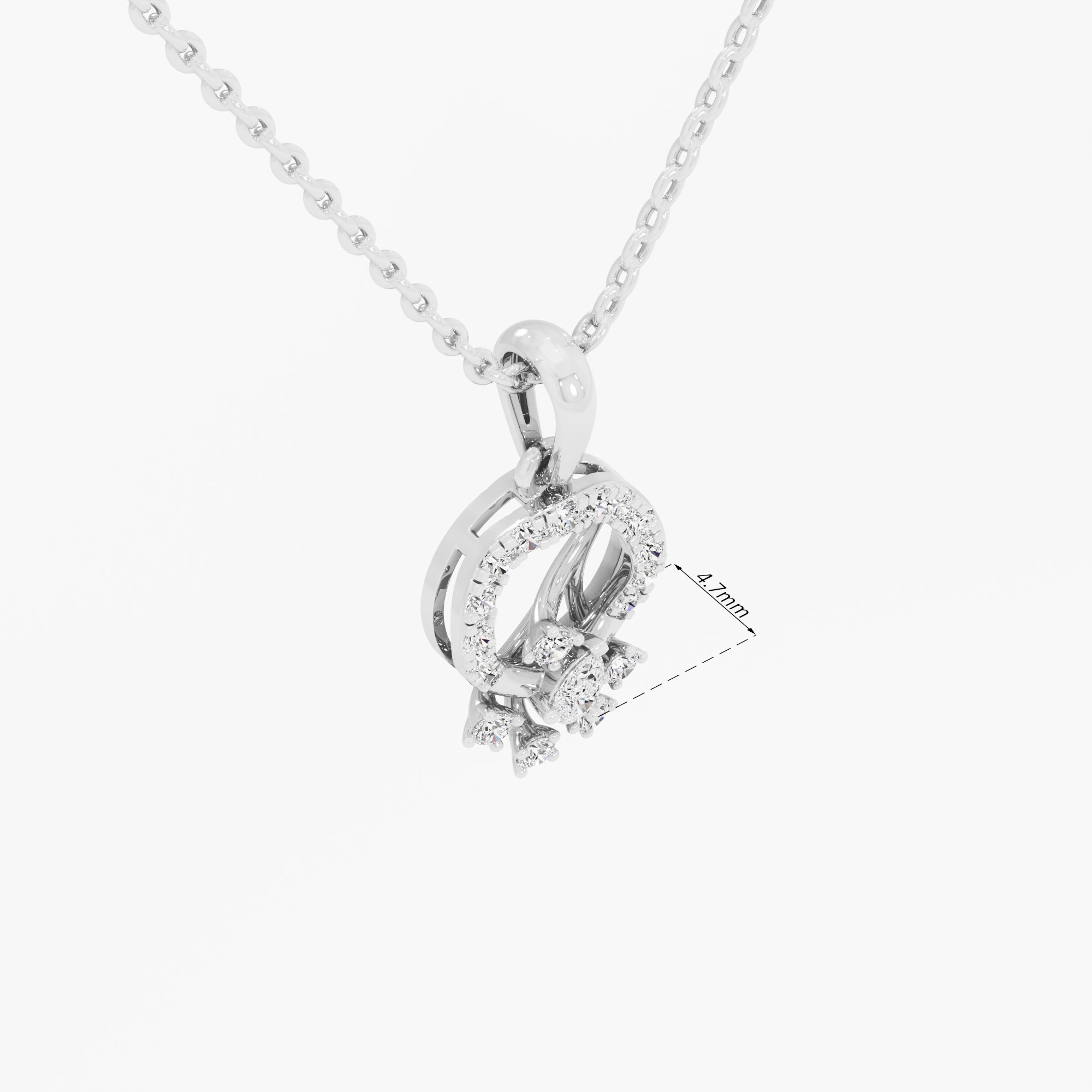 Starlight Wreath Halos Pendants | Individual Pendant in 9KT White Gold (Diamond Quality: FG-VVS VS)