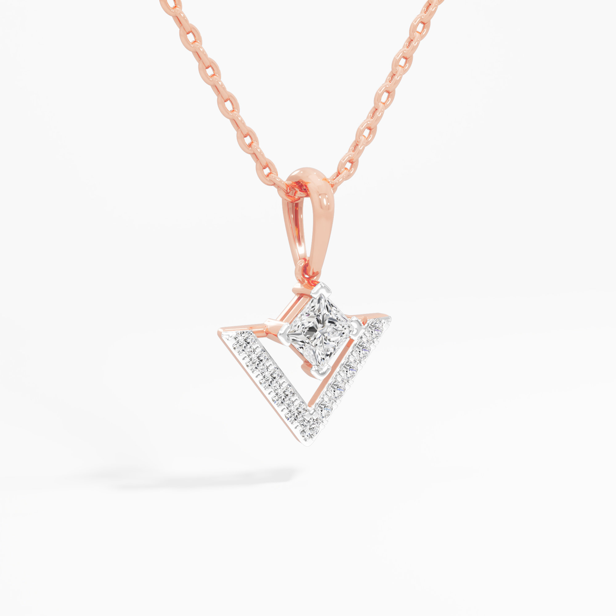 Vanguard Sparkle Charms Pendants | Chain Available Separately in 9KT Rose Gold (Diamond Quality: FG-VVS VS)