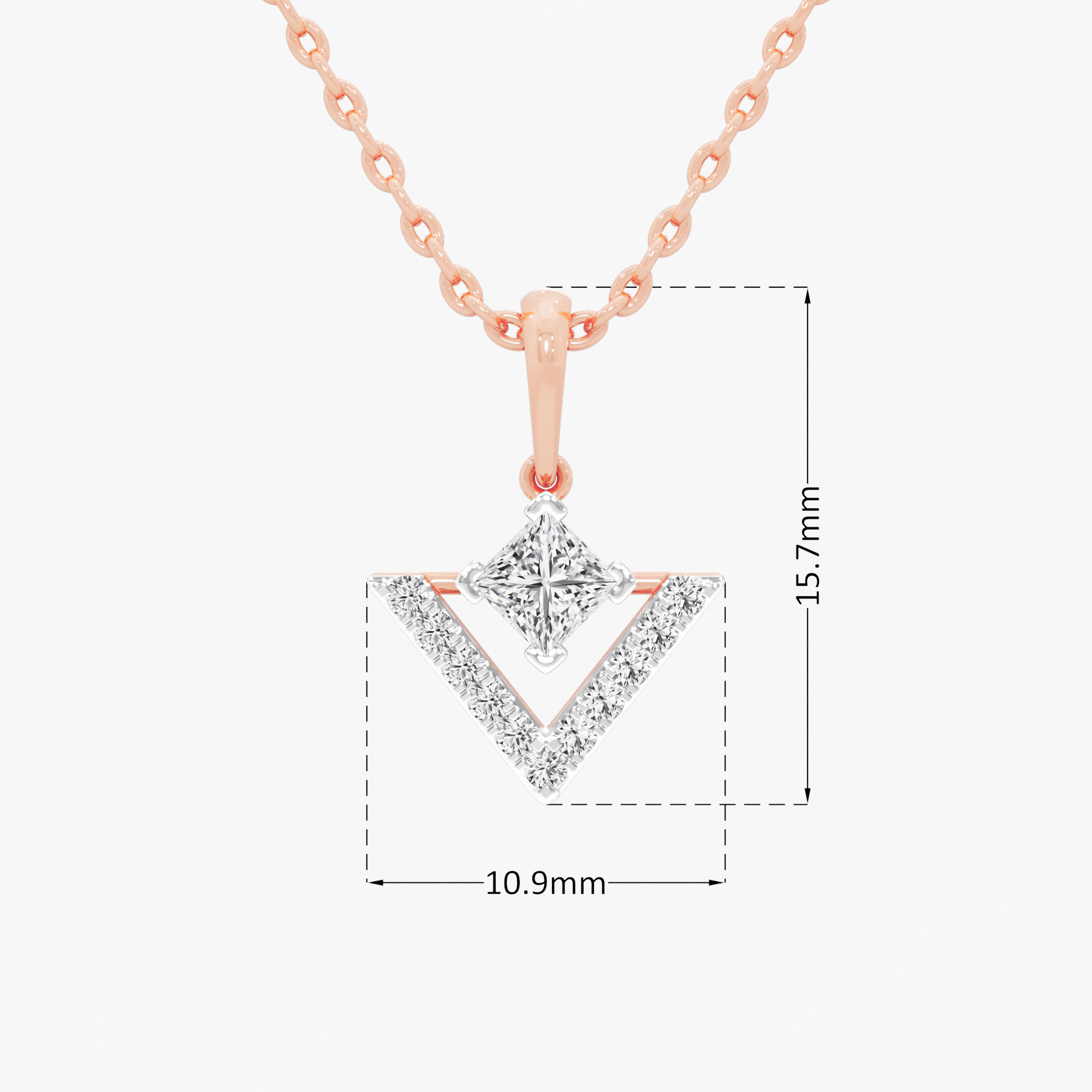 Vanguard Sparkle Charms Pendants | Chain Available Separately in 9KT Rose Gold (Diamond Quality: FG-VVS VS)
