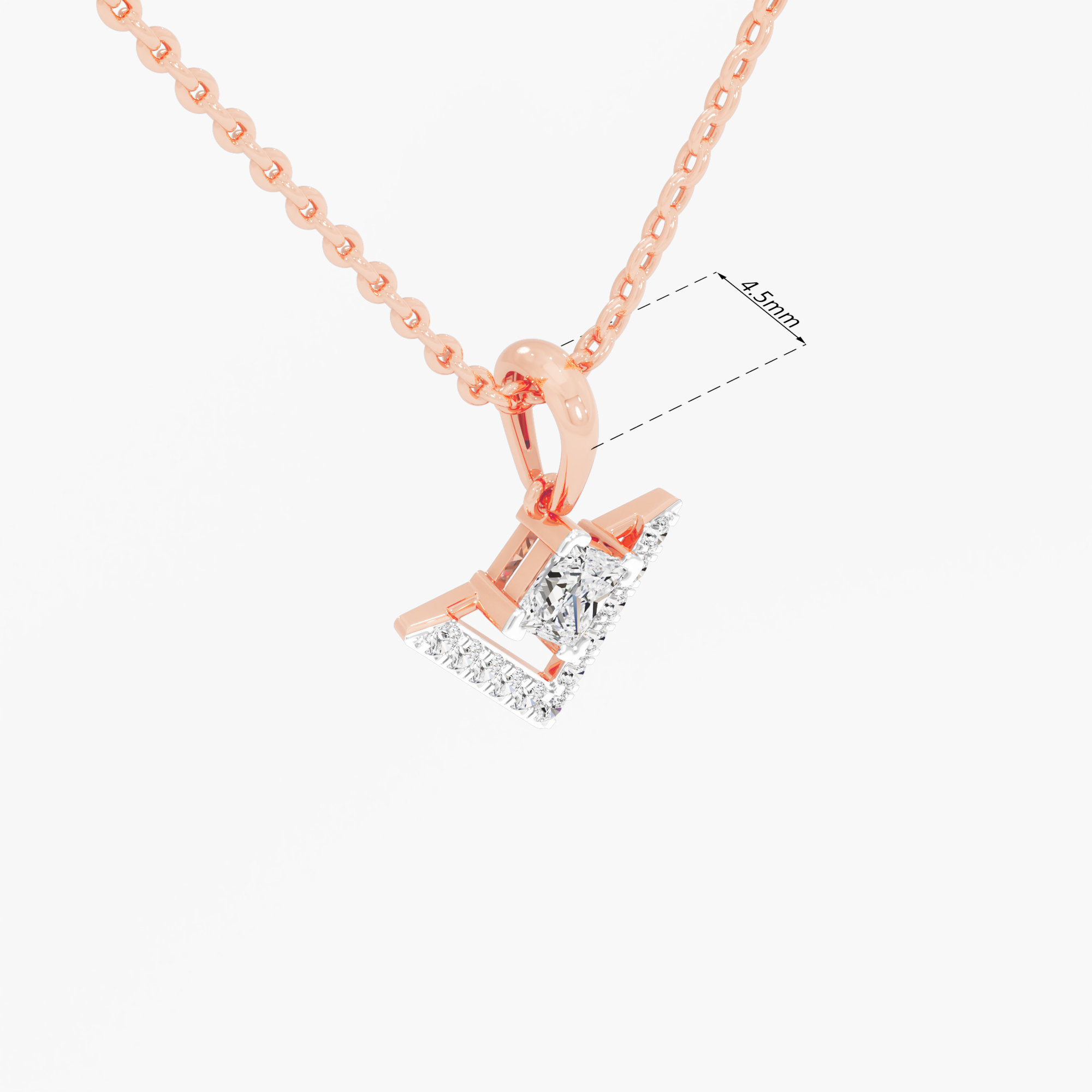 Vanguard Sparkle Charms Pendants | Chain Available Separately in 9KT Rose Gold (Diamond Quality: FG-VVS VS)