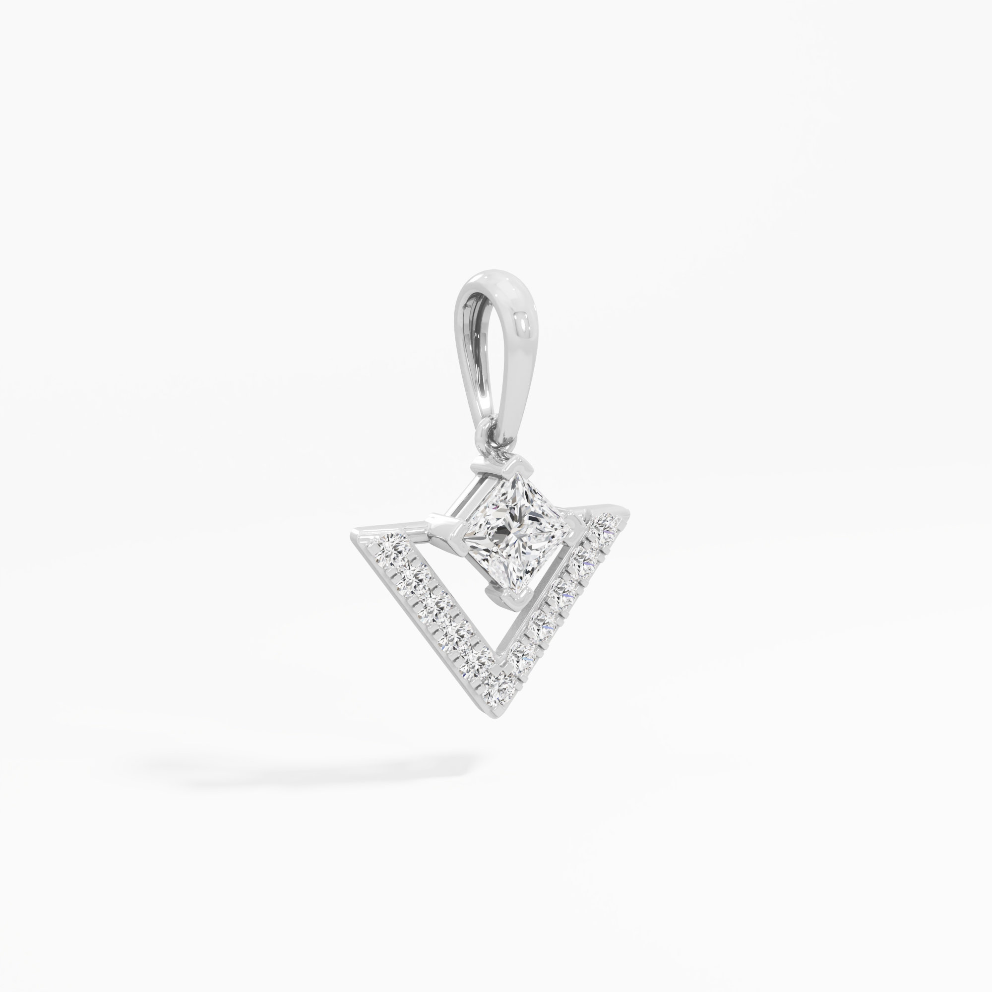 Vanguard Sparkle Charms Pendants | Standalone Pendant in 9KT White Gold (Diamond Quality: FG-VVS VS)